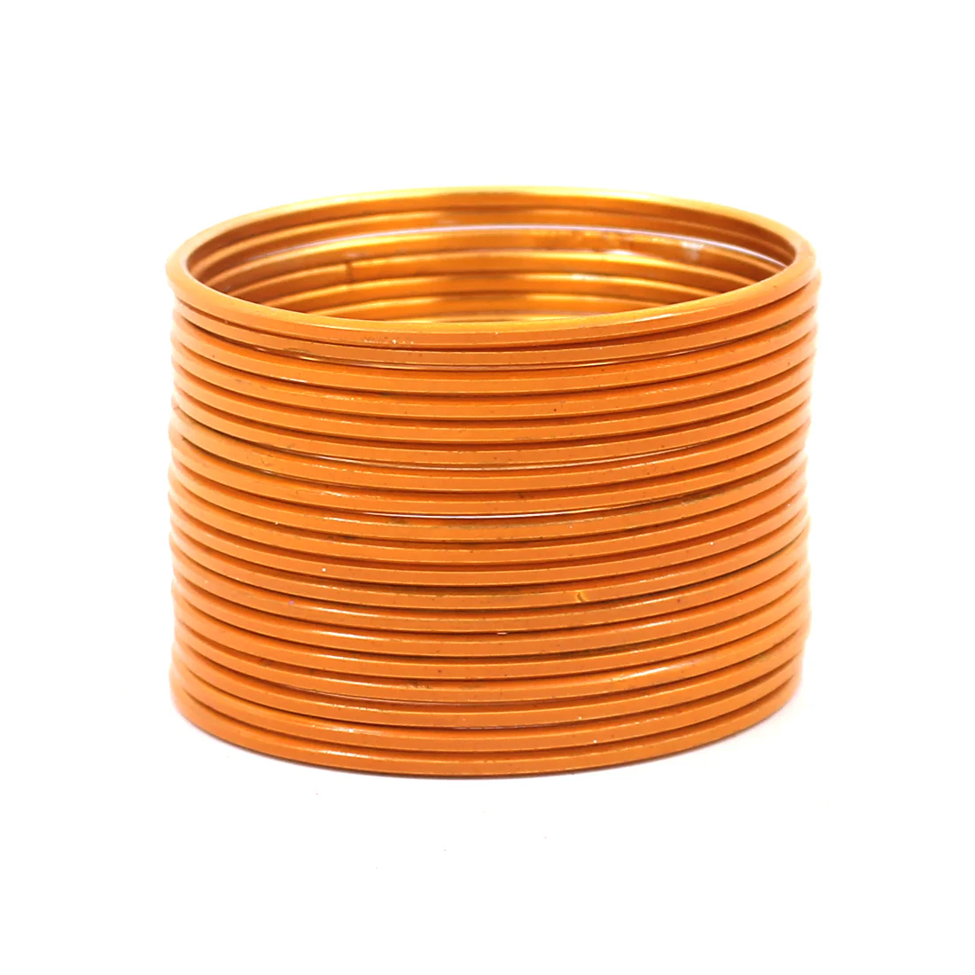 Set of 24 Solid Coloured Plain Metal Bangles by Leshya (Plus Size) - Image 7