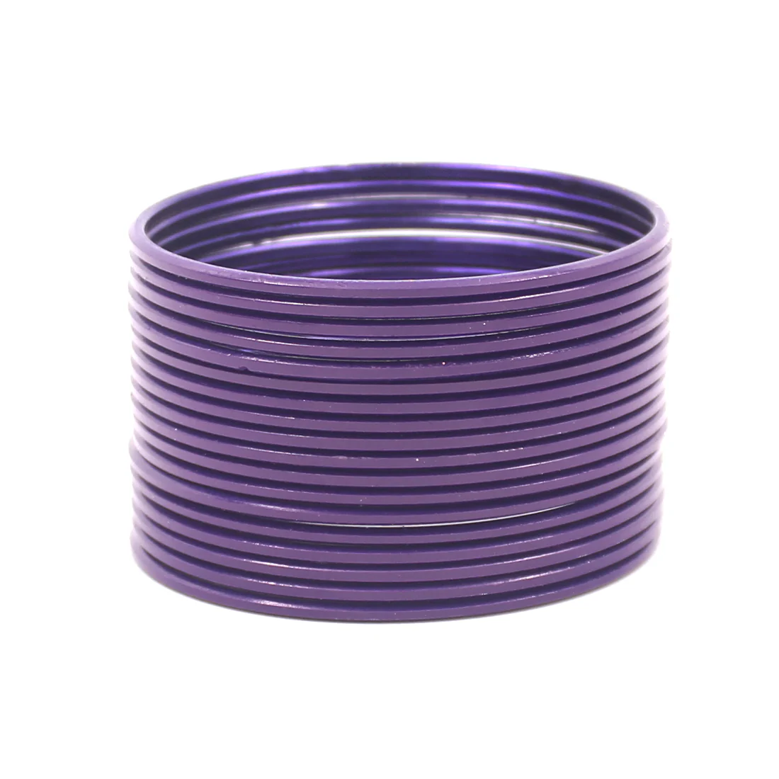 Set of 24 Solid Coloured Plain Metal Bangles by Leshya - Image 11