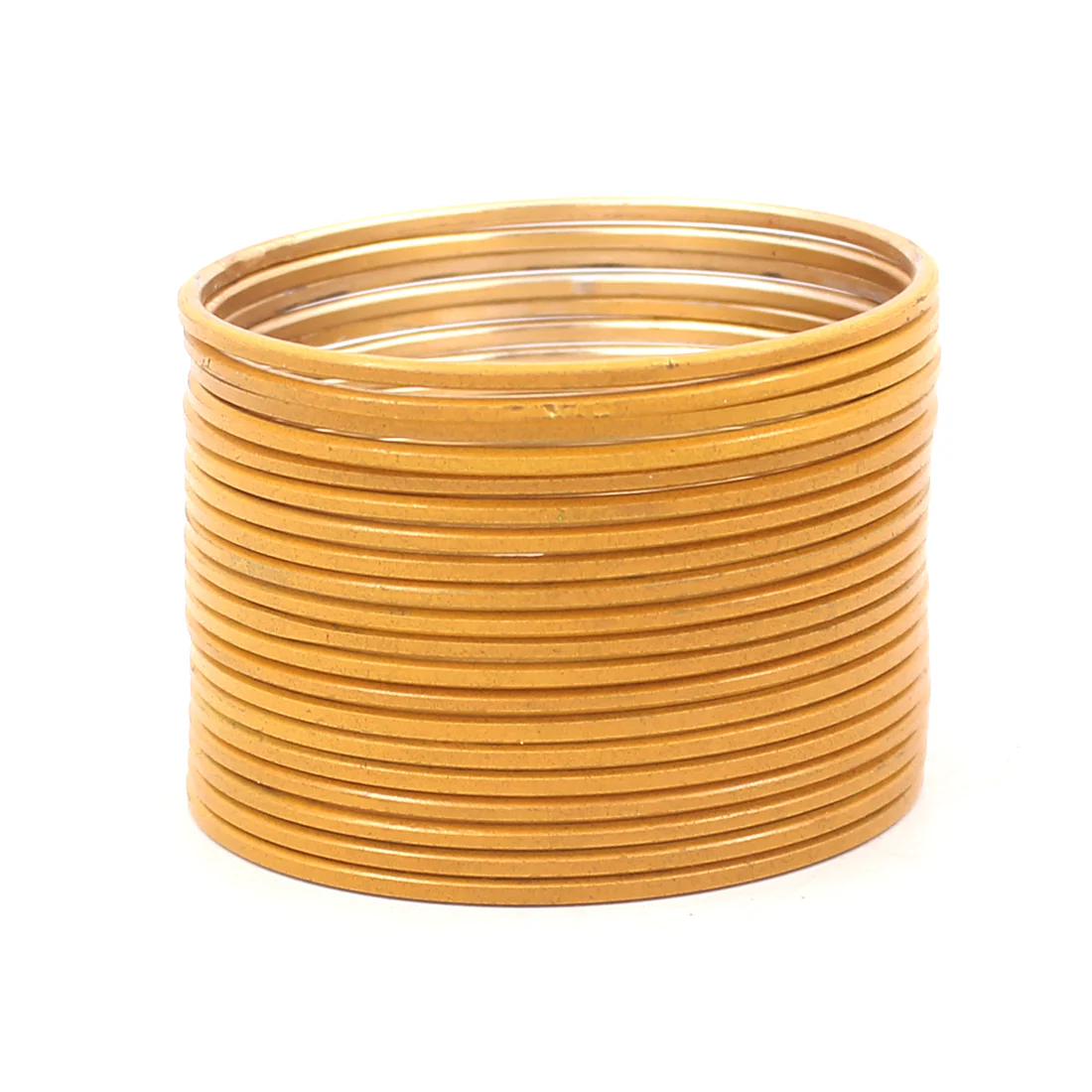 Set of 24 Solid Coloured Plain Metal Bangles by Leshya - Image 5