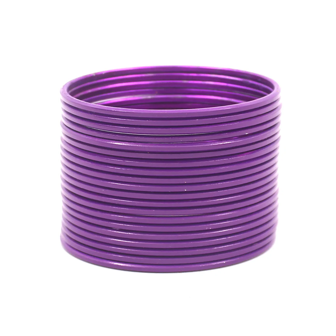 Set of 24 Solid Coloured Plain Metal Bangles by Leshya - Image 9