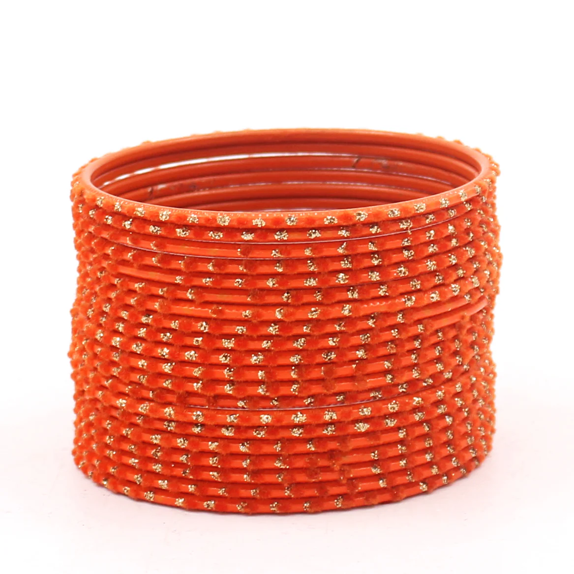 Set of 24 Velvet Bangles with Golden Boond by Leshya - Image 9