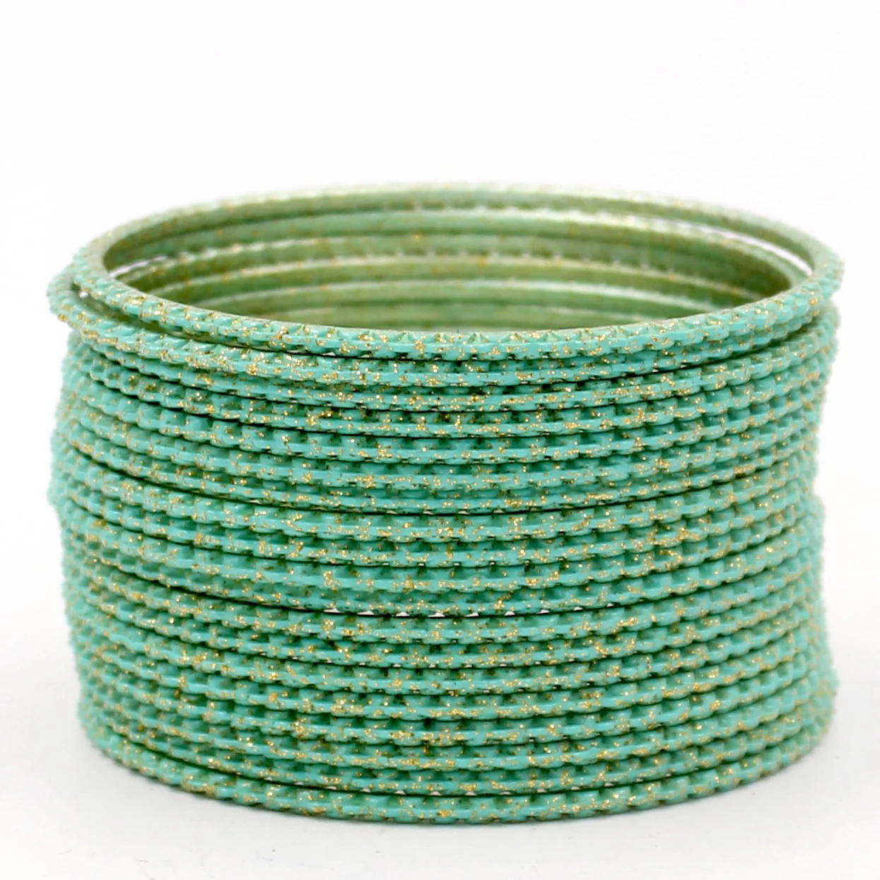 Set of 24 Zardozi Bangles with Glitter and Lehar Shape by Leshya - Image 11