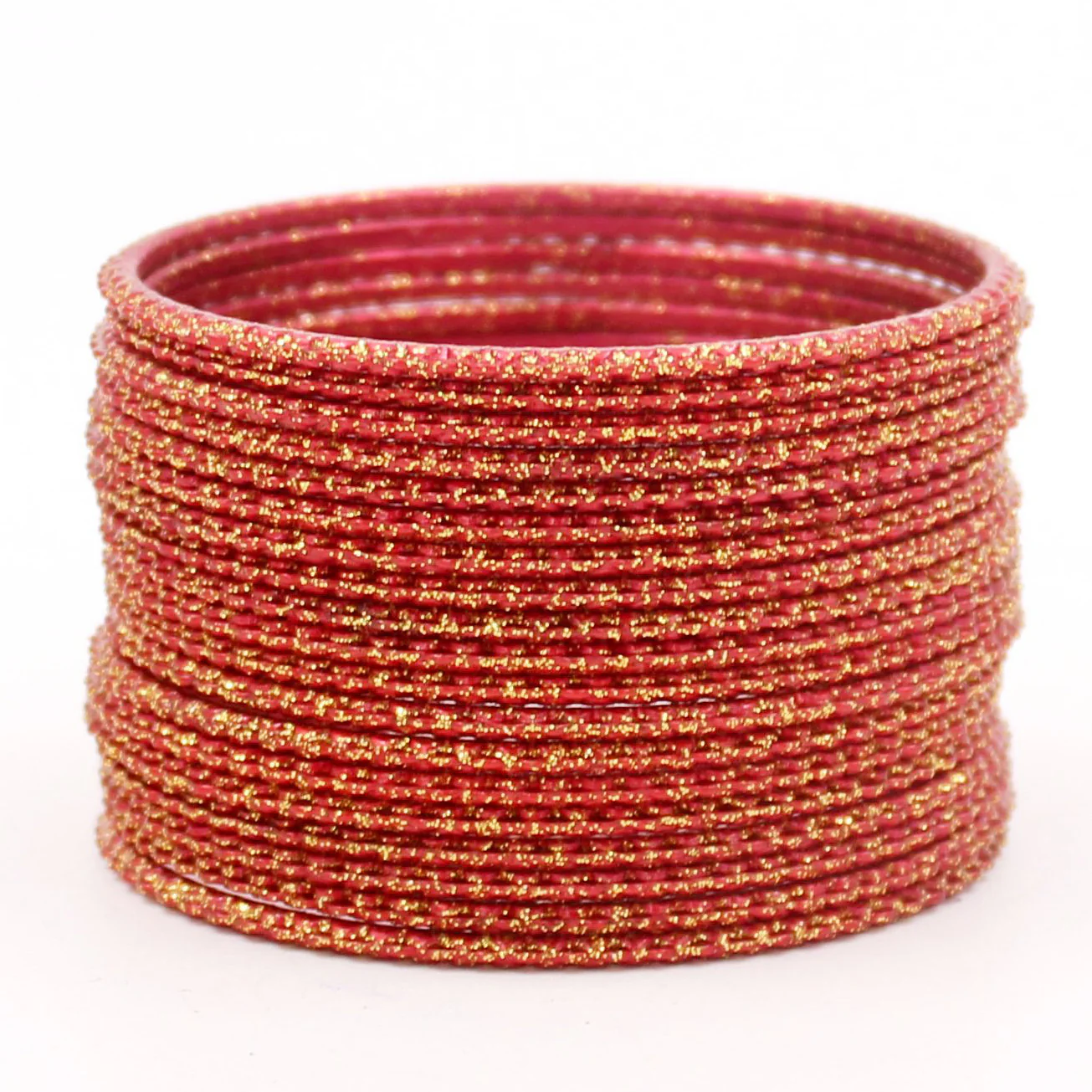 Set of 24 Zardozi Bangles with Glitter and Lehar Shape by Leshya - Image 3