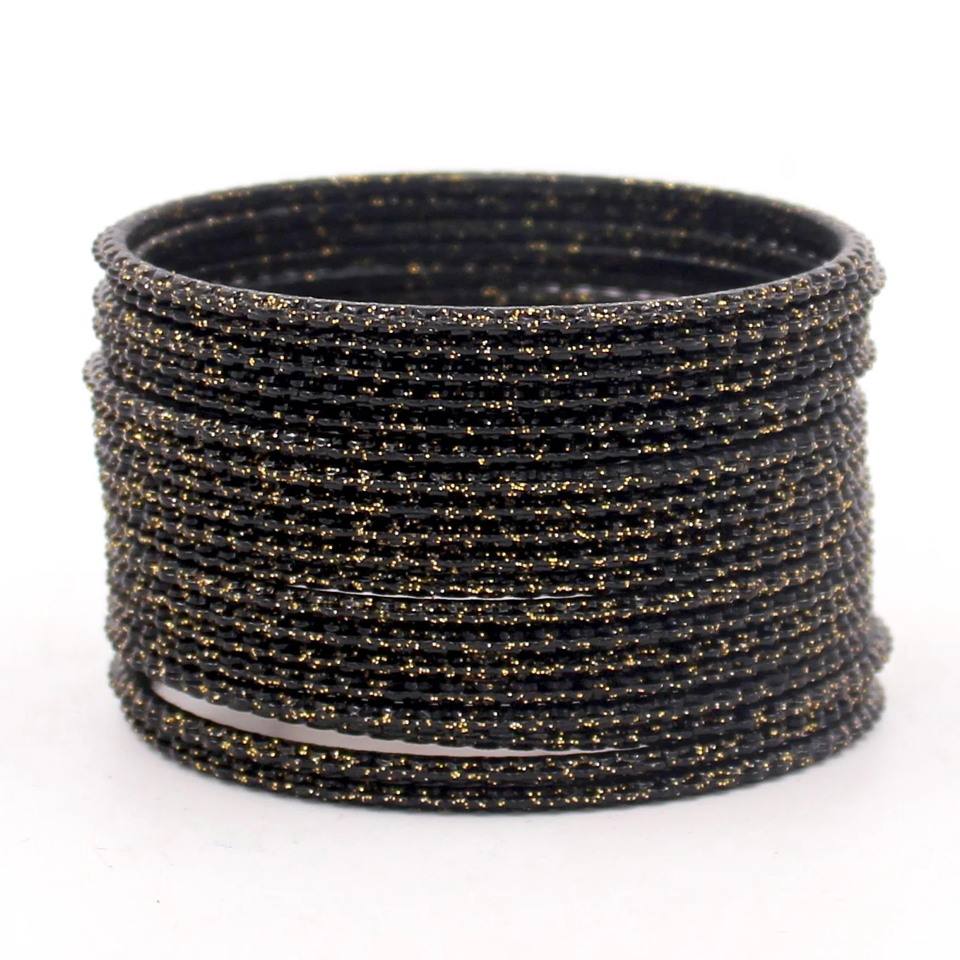 Set of 24 Zardozi Bangles with Glitter and Lehar Shape by Leshya - Image 5