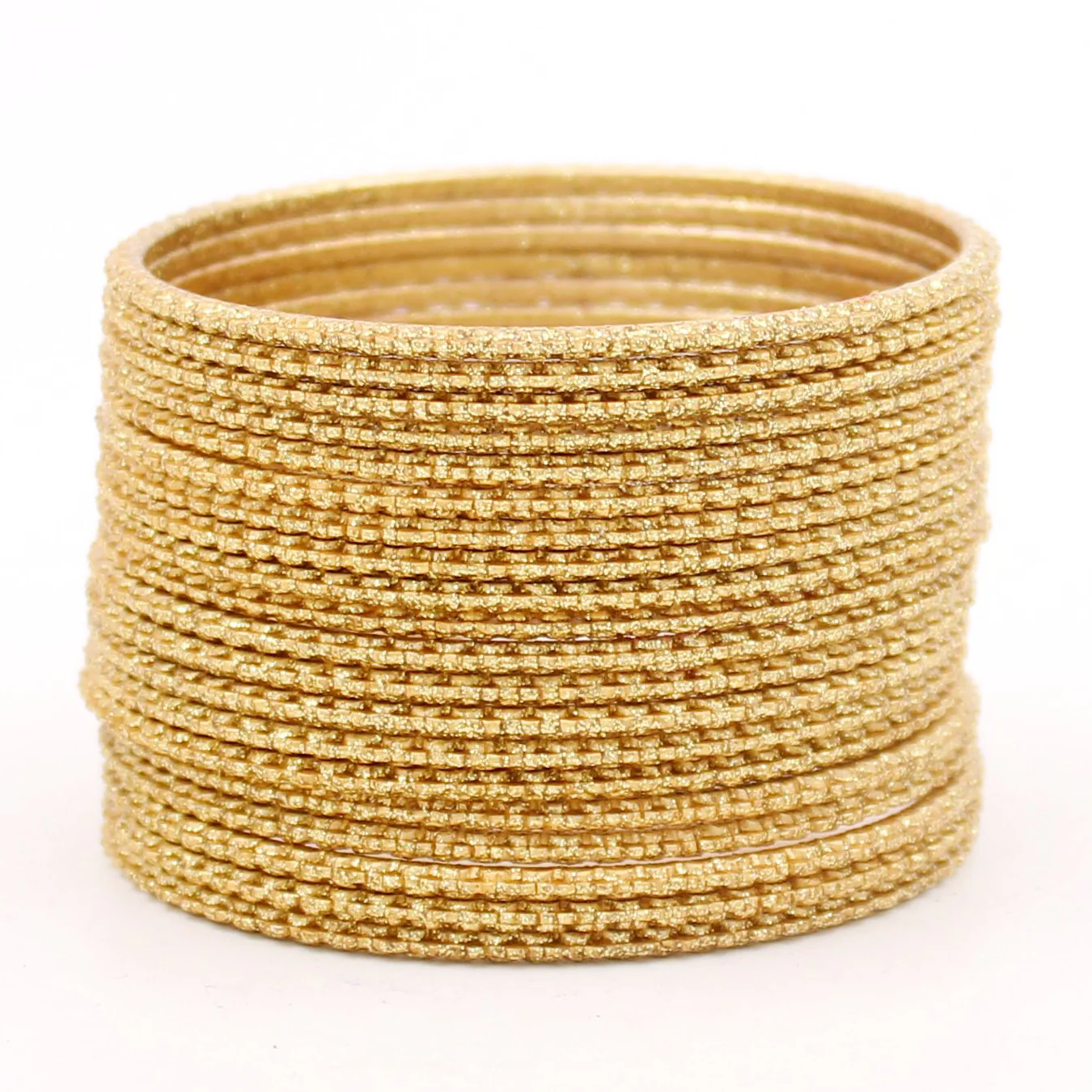 Set of 24 Zardozi Bangles with Glitter and Lehar Shape by Leshya - Image 7