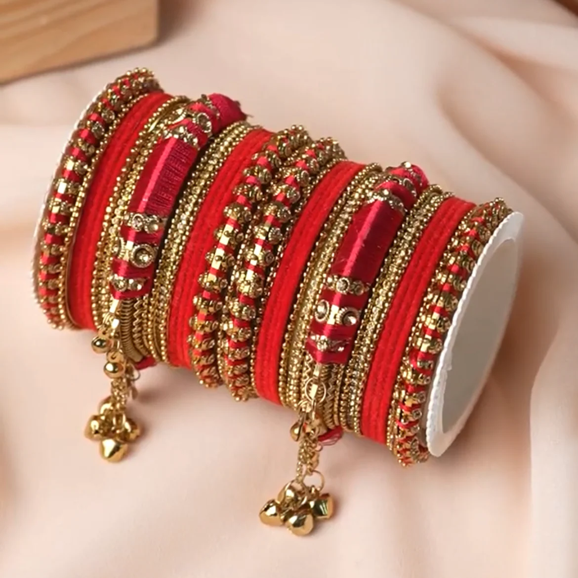 Set of 27 Thread Jhumki bangle set by Leshya - Image 2