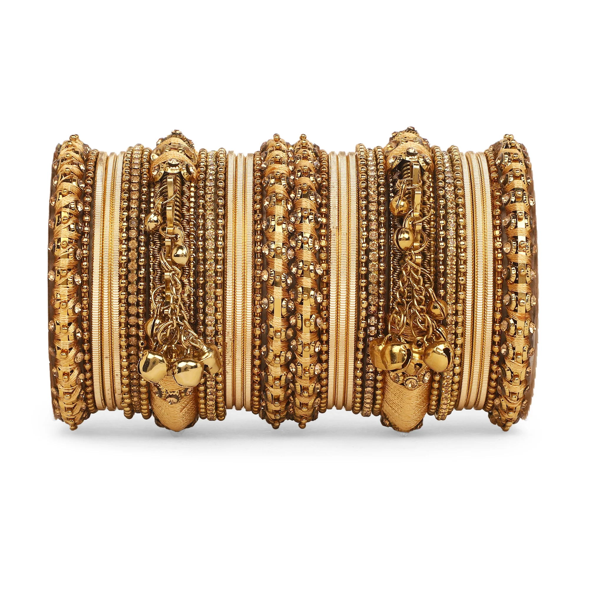 Set of 27 Thread Jhumki bangle set by Leshya - Image 6