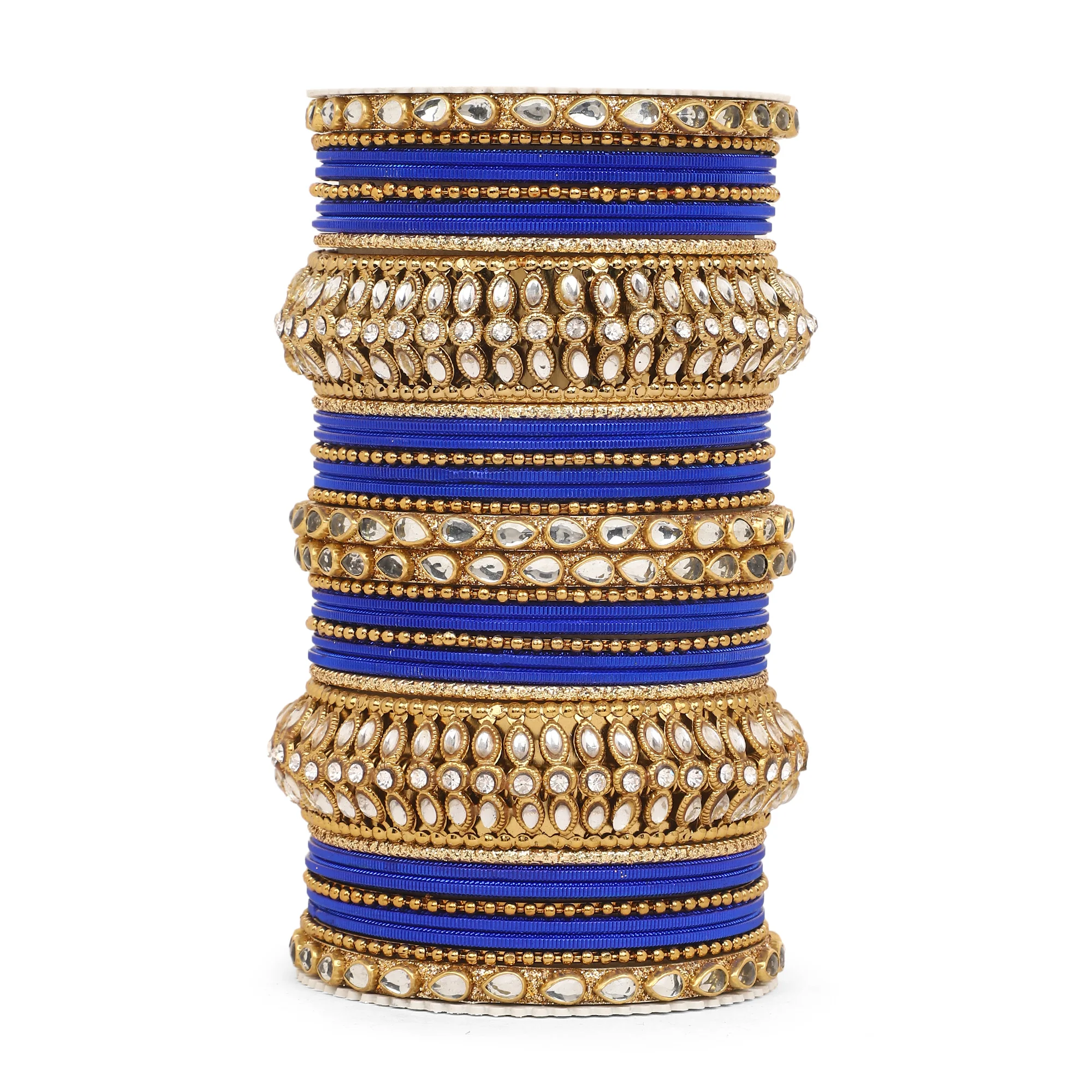 Set of 34 Shining Kundan bangle set by Leshya - Image 7