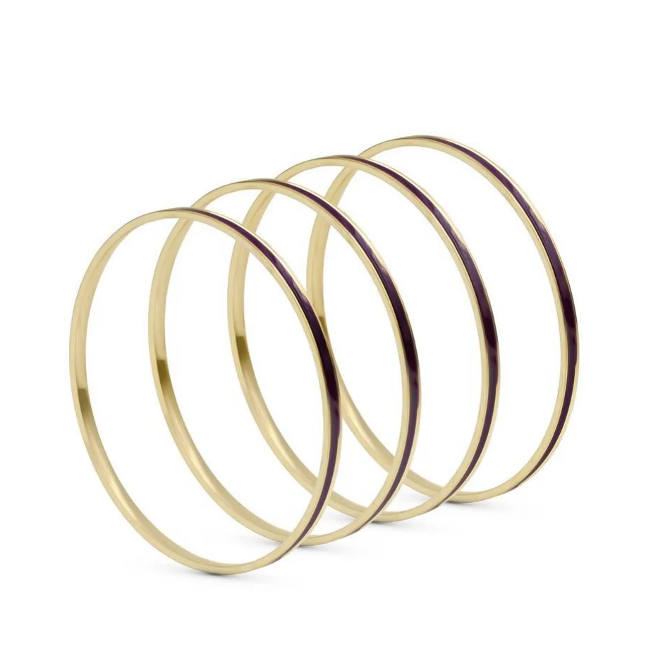 Set of 4 Brass Enamel for Dailywear by Leshya - Image 6