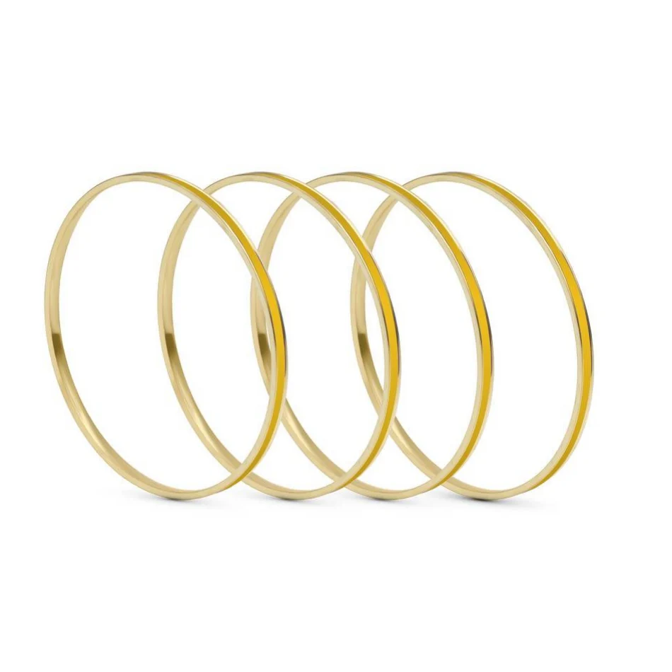 Set of 4 Brass Enamel for Dailywear by Leshya - Image 9