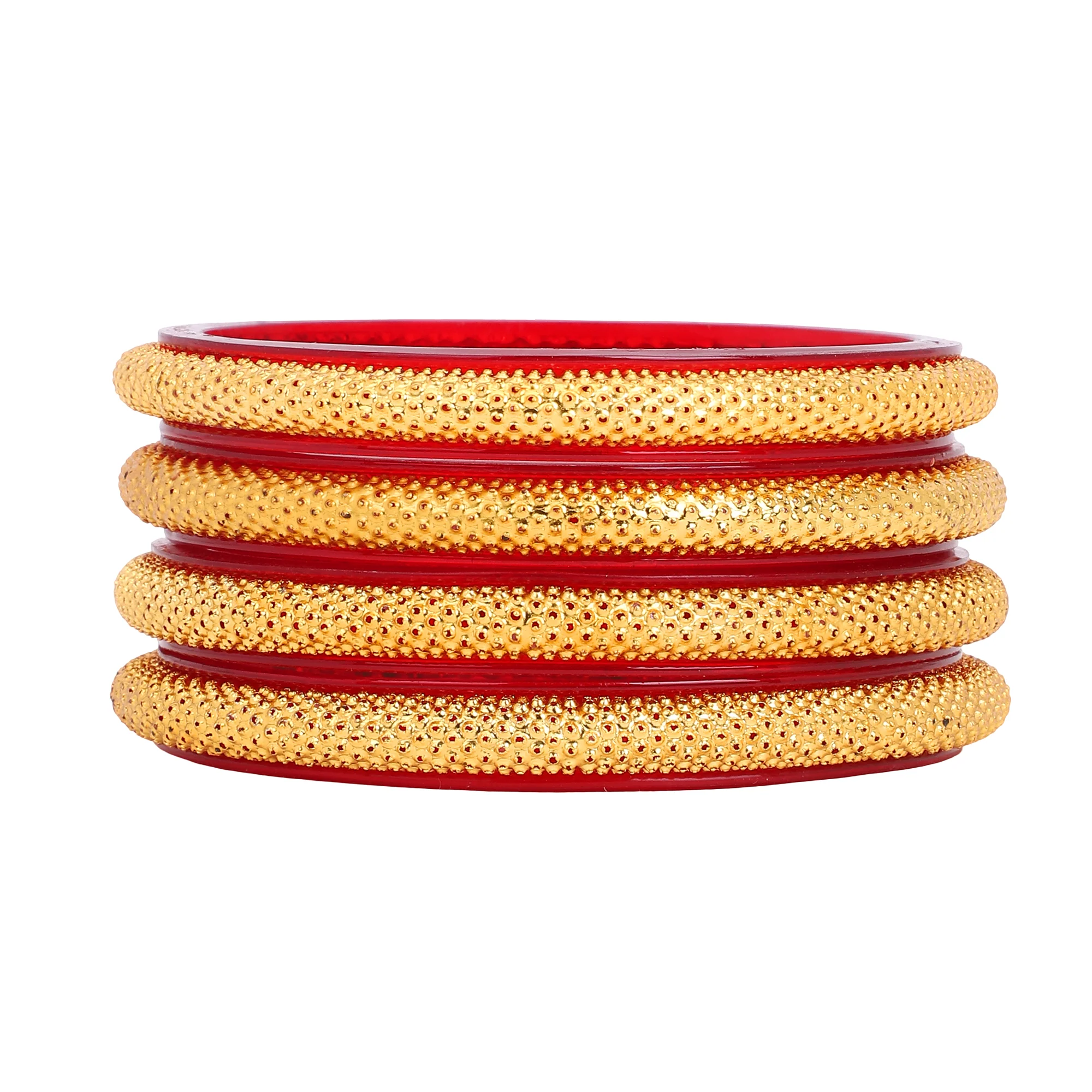 Set of 4 Golden Dailywear Bracelets by Leshya - Image 3