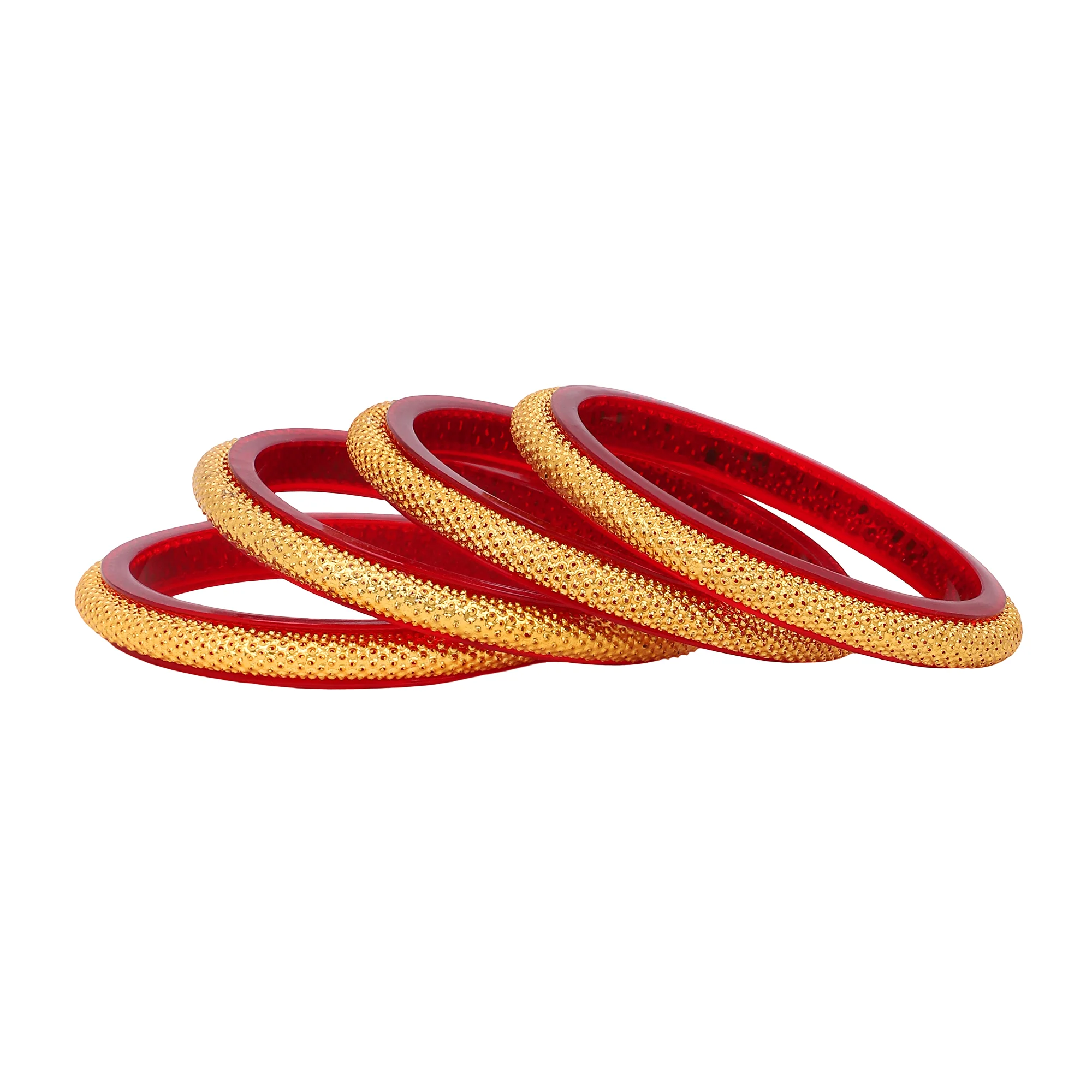Set of 4 Golden Dailywear Bracelets by Leshya - Image 4