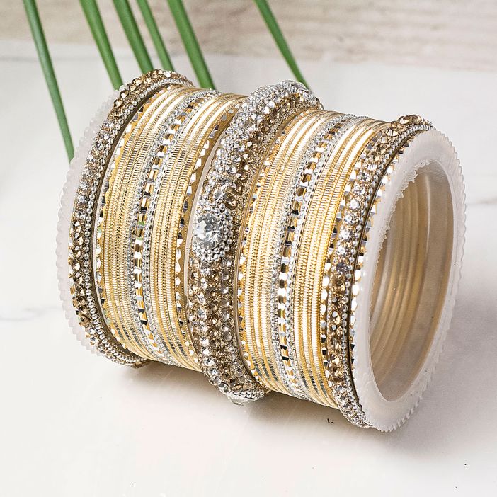 Set of 54 Shinning Metal Lac bangle set by Leshya - Image 10