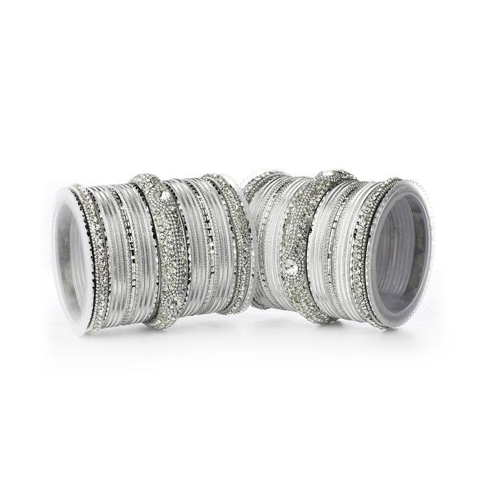Set of 54 Shinning Metal Lac bangle set by Leshya - Image 26