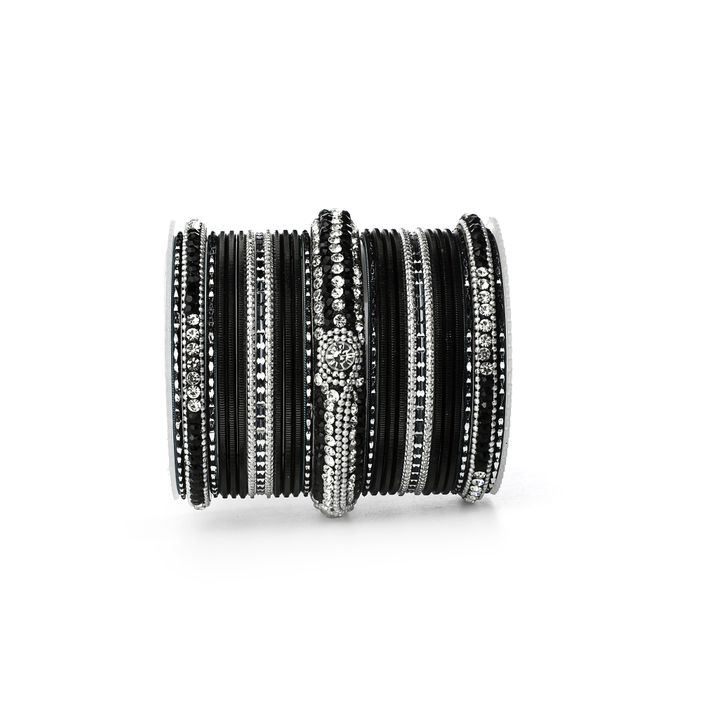 Set of 54 Shinning Metal Lac bangle set by Leshya - Image 11