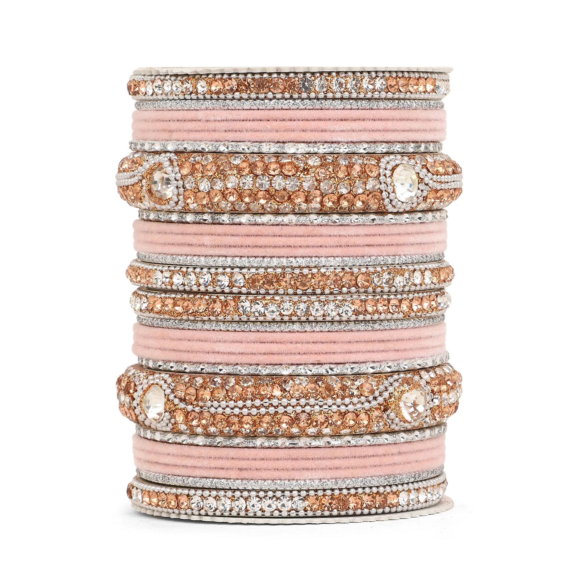 Set of 27 Shinning Metal Lac bangle set by Leshya - Image 12