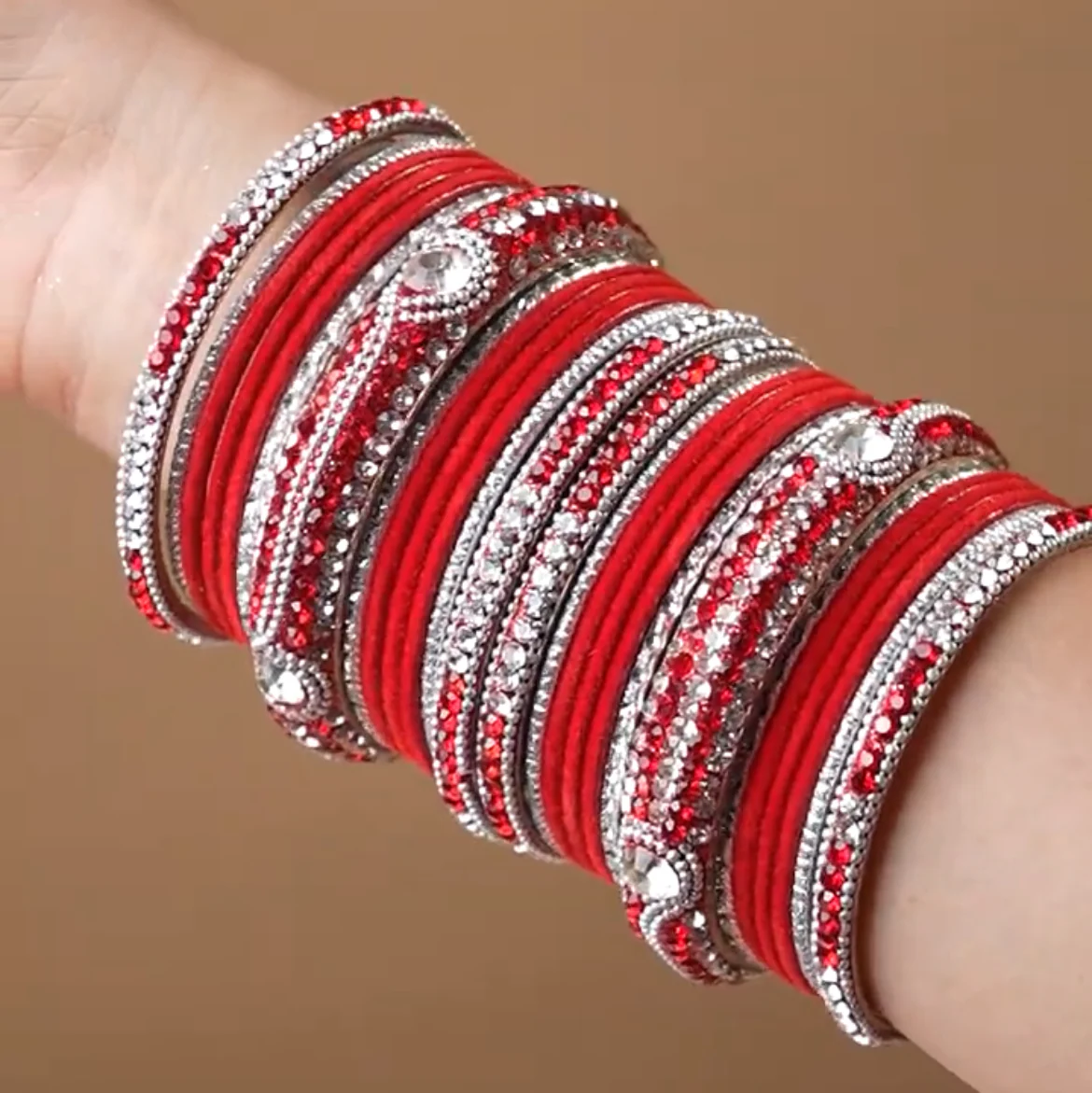 Set of 27 Shinning Metal Lac bangle set by Leshya - Image 2