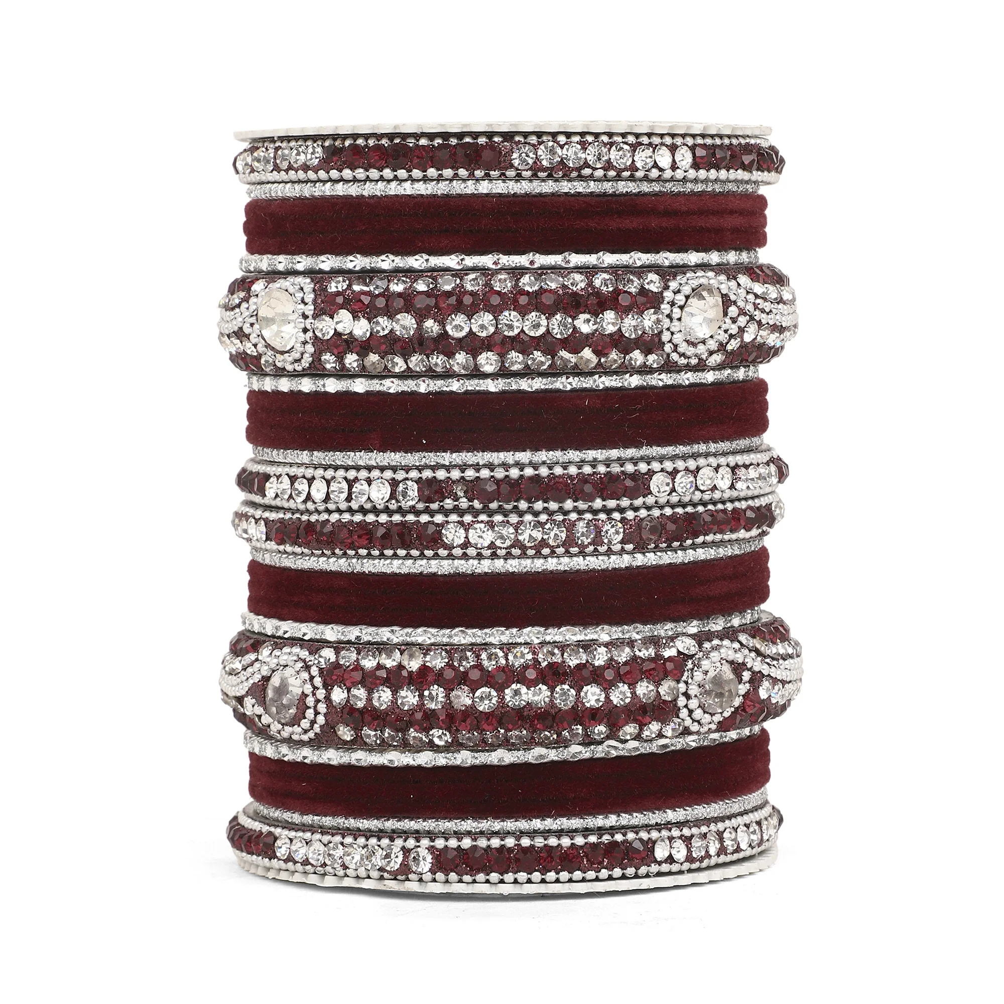 Set of 27 Shinning Metal Lac bangle set by Leshya - Image 3