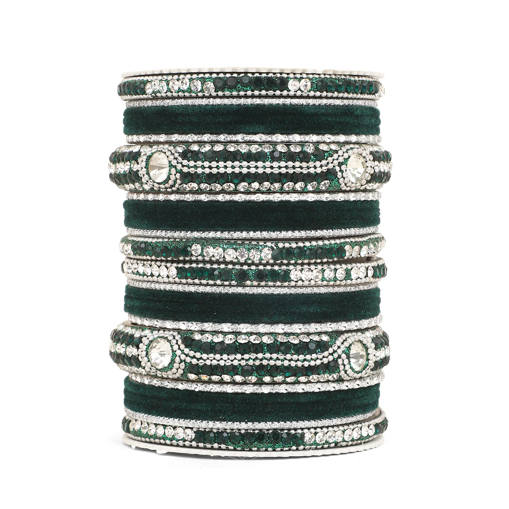 Set of 27 Shinning Metal Lac bangle set by Leshya - Image 6