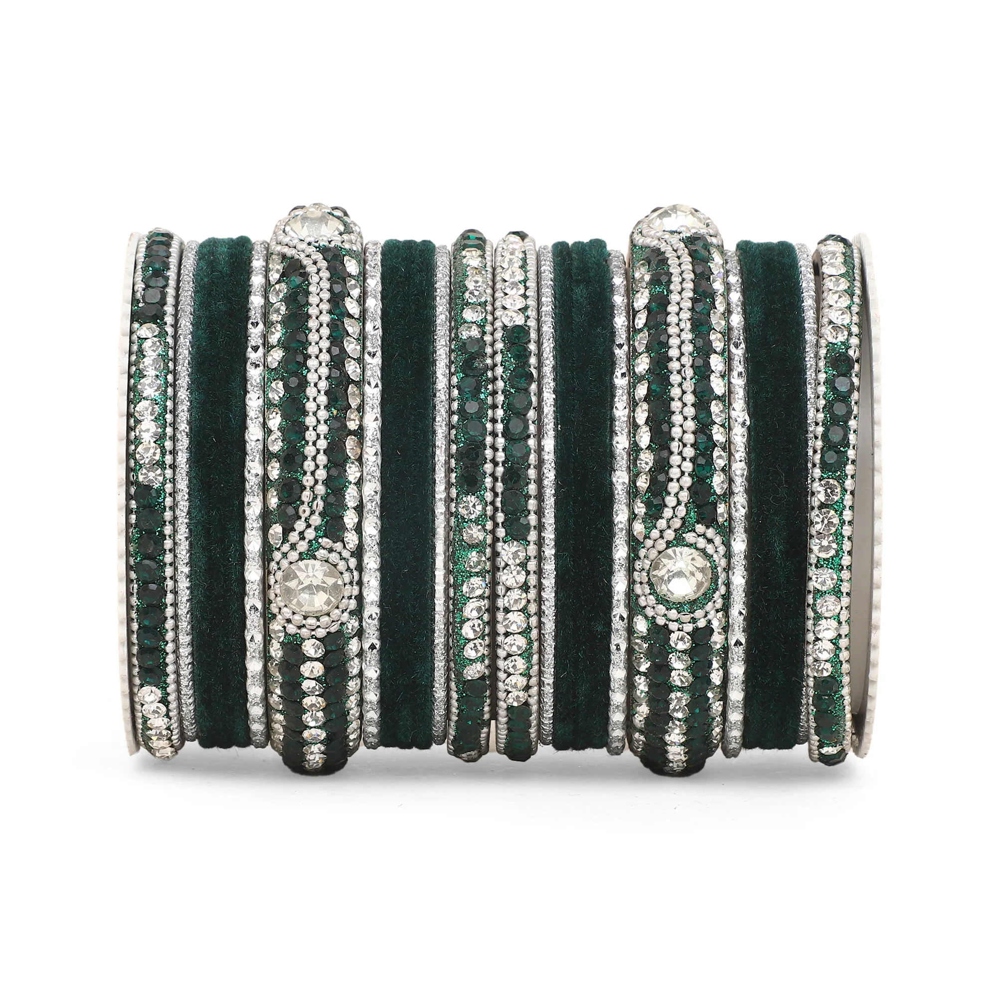 Set of 27 Shinning Metal Lac bangle set by Leshya - Image 7