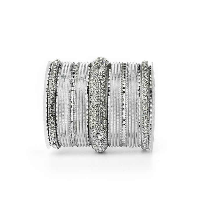 Set of 54 Shinning Metal Lac bangle set by Leshya - Image 27
