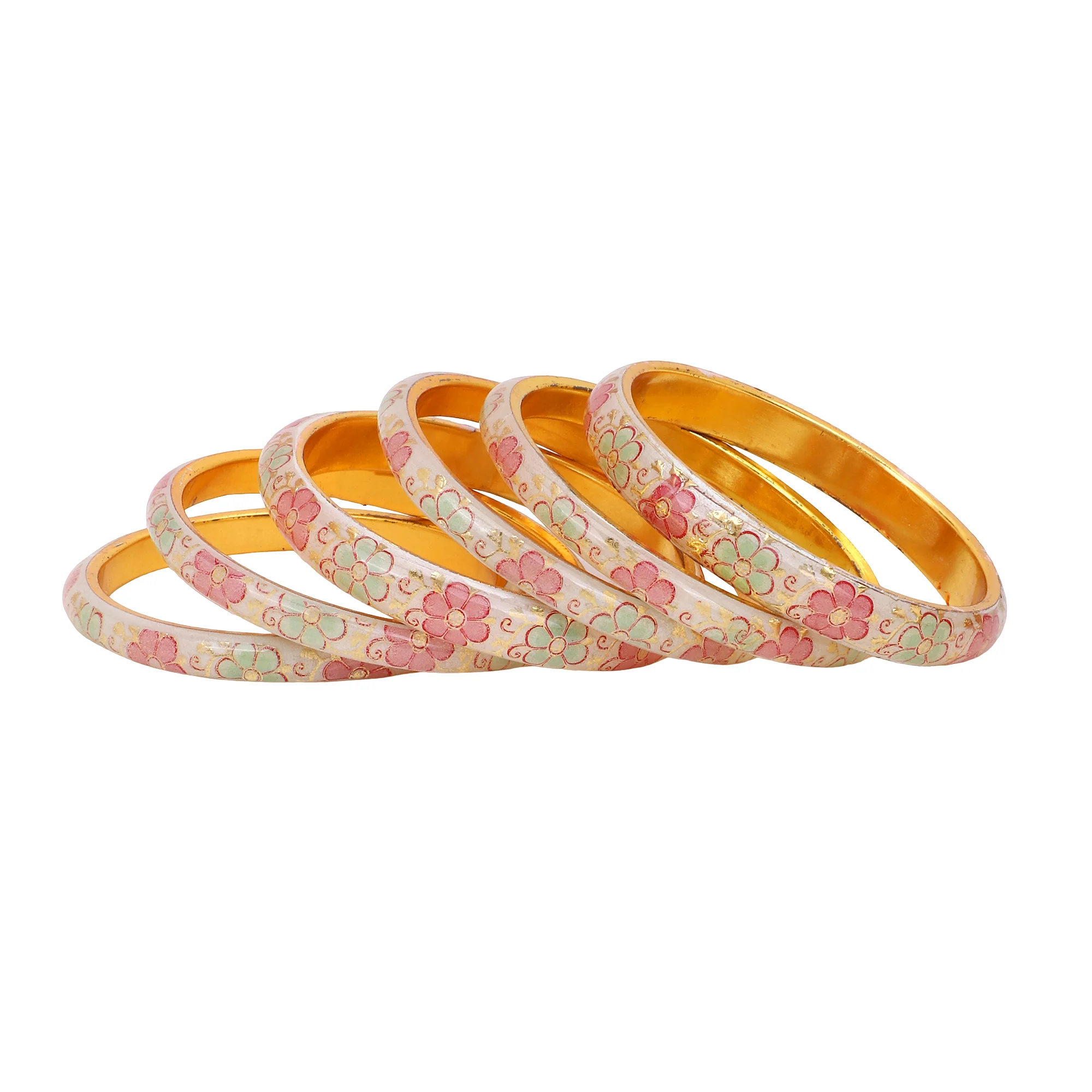 Set of 6 Pink Pista Bracelets by Leshya - Image 3