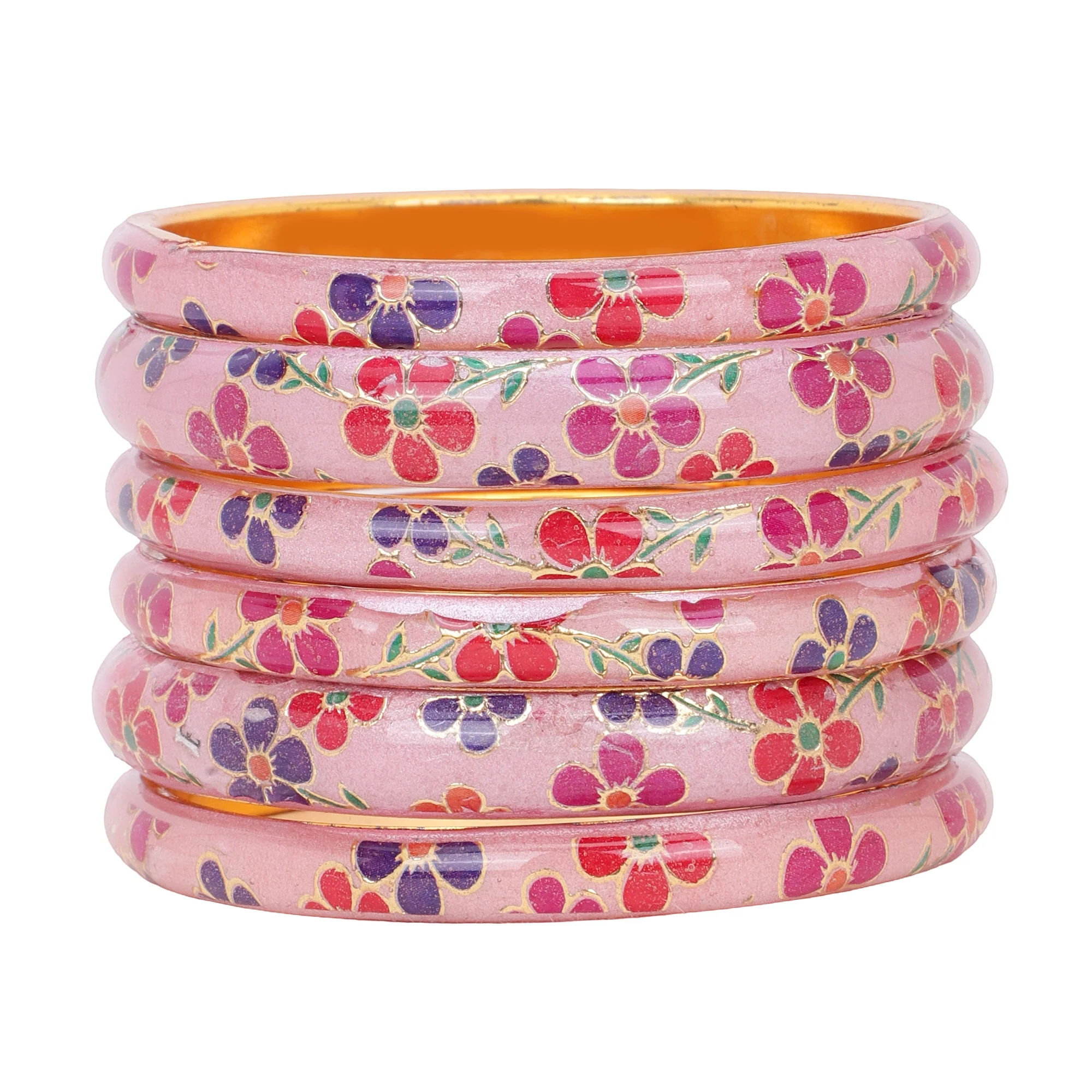 Set of 6 Pink Pista Bracelets by Leshya - Image 4