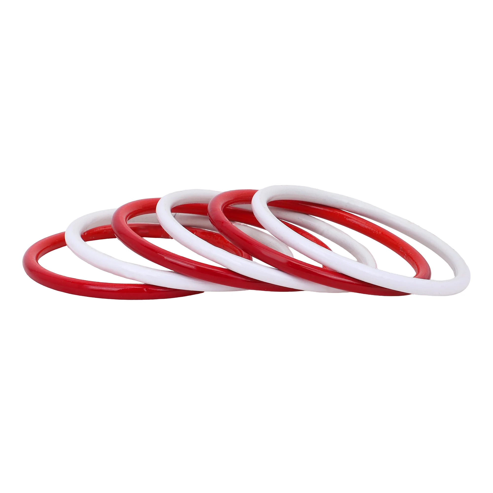 Set of 6 Multicoloured Handpainted Bracelets by Leshya - Image 10