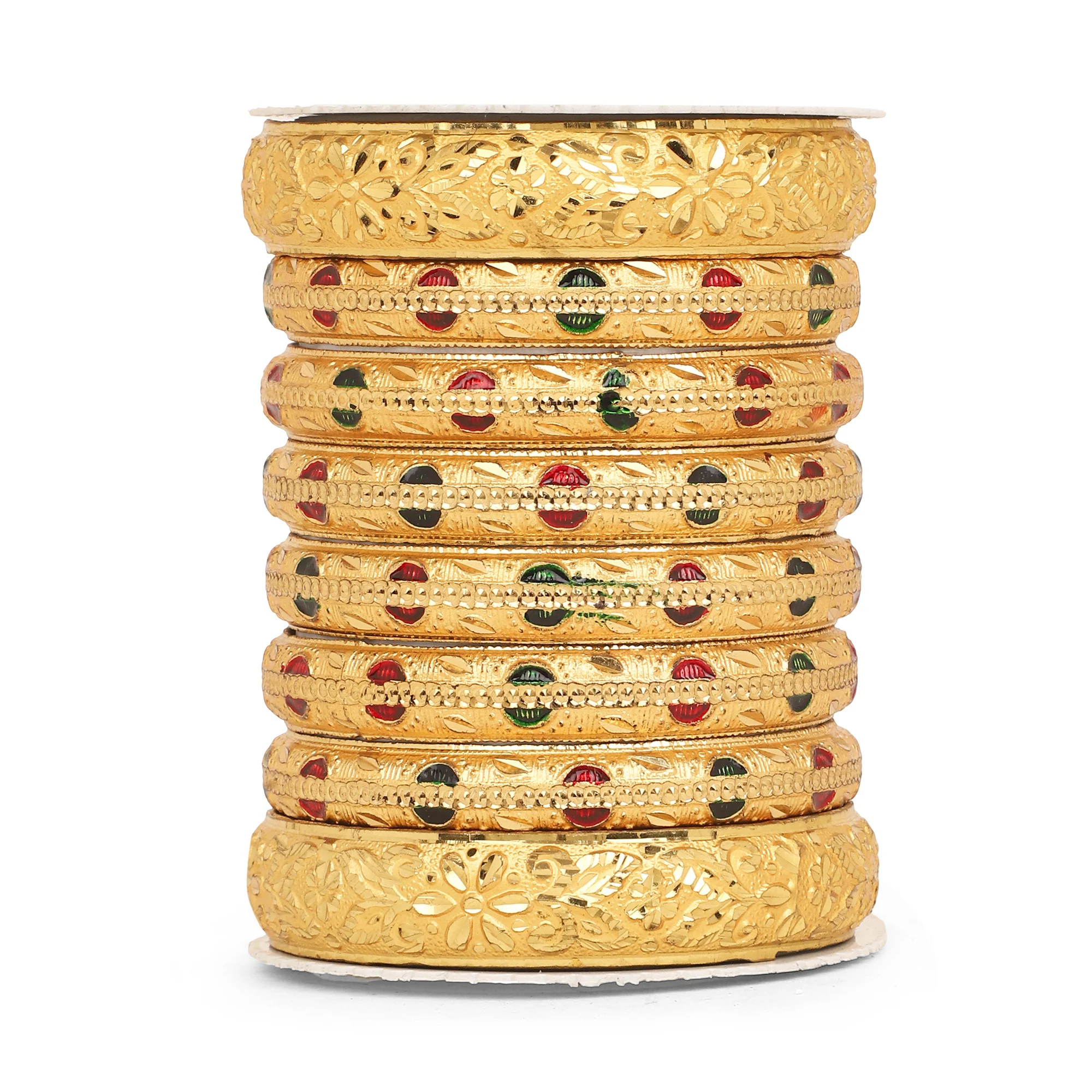 Set of 8 Gold Guarantee Kada Bracelet set by Leshya - Image 3