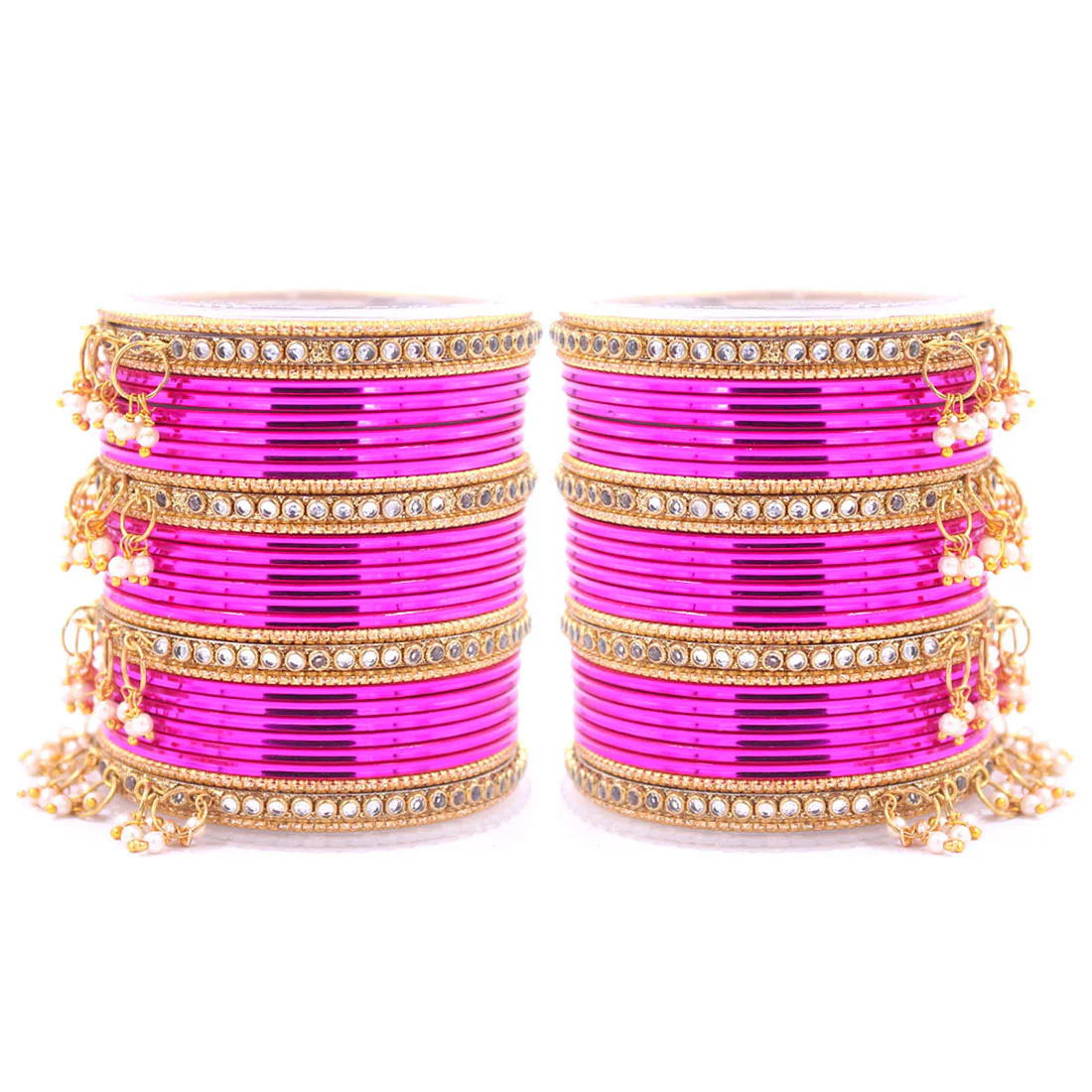 Shining Bangle Set with beaded Jhumki by Leshya - Image 18