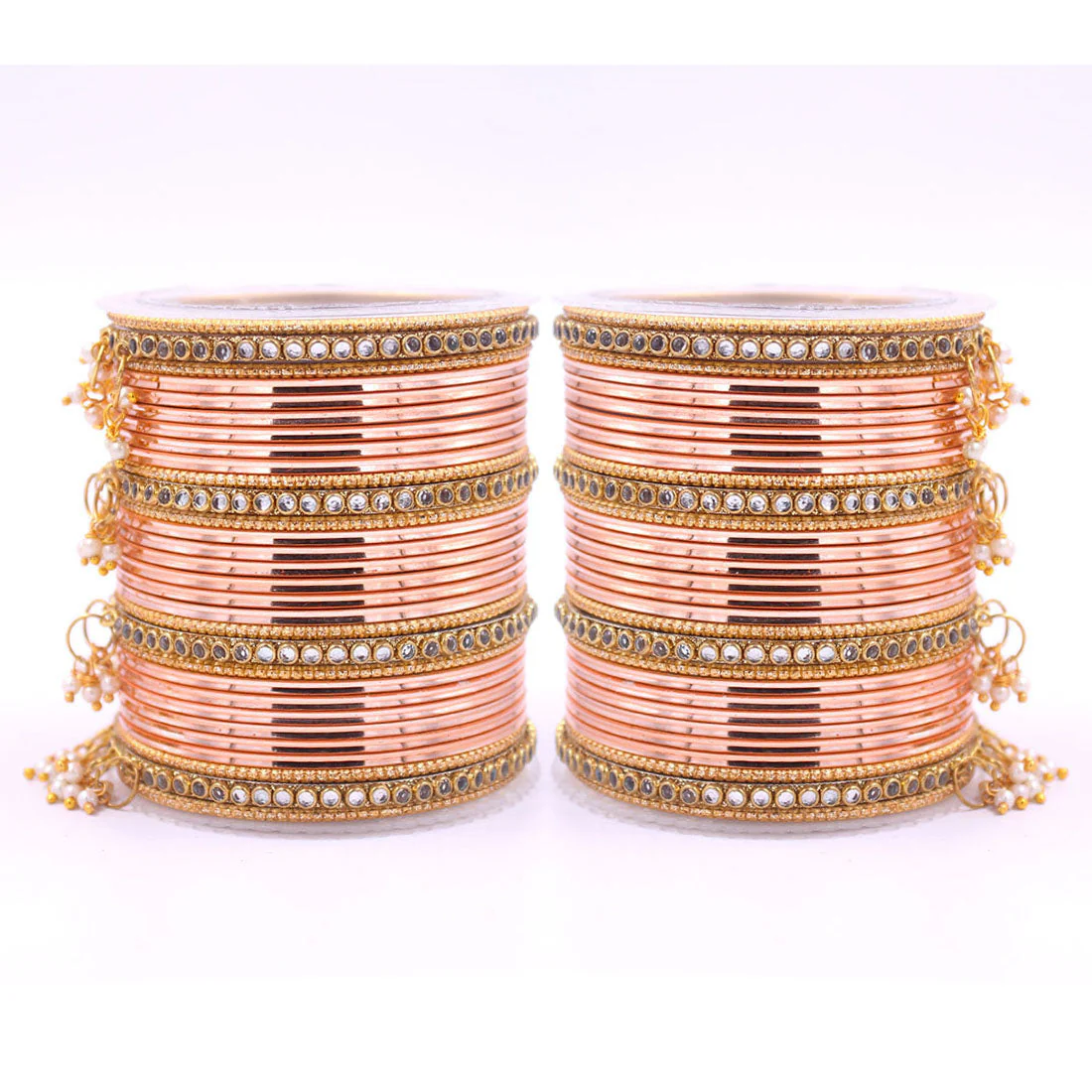 Shining Bangle Set with beaded Jhumki by Leshya - Image 10