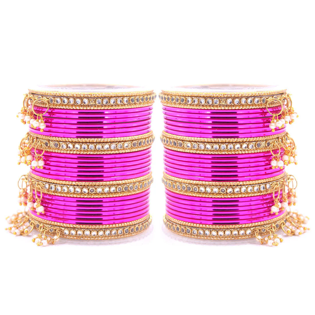 Shining Bangle Set with beaded Jhumki by Leshya - Image 18