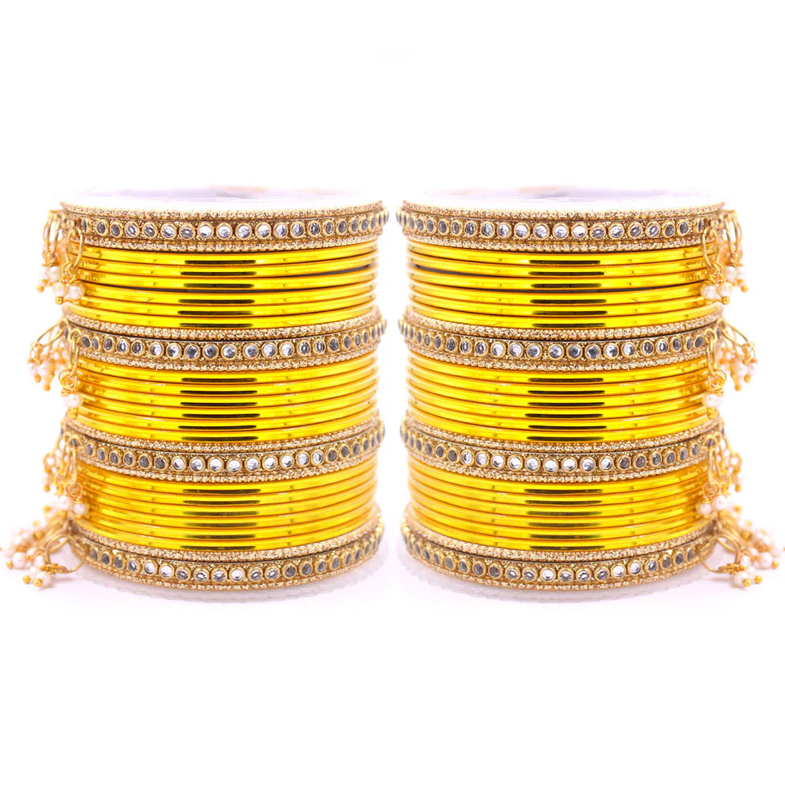 Shining Bangle Set with beaded Jhumki by Leshya - Image 24