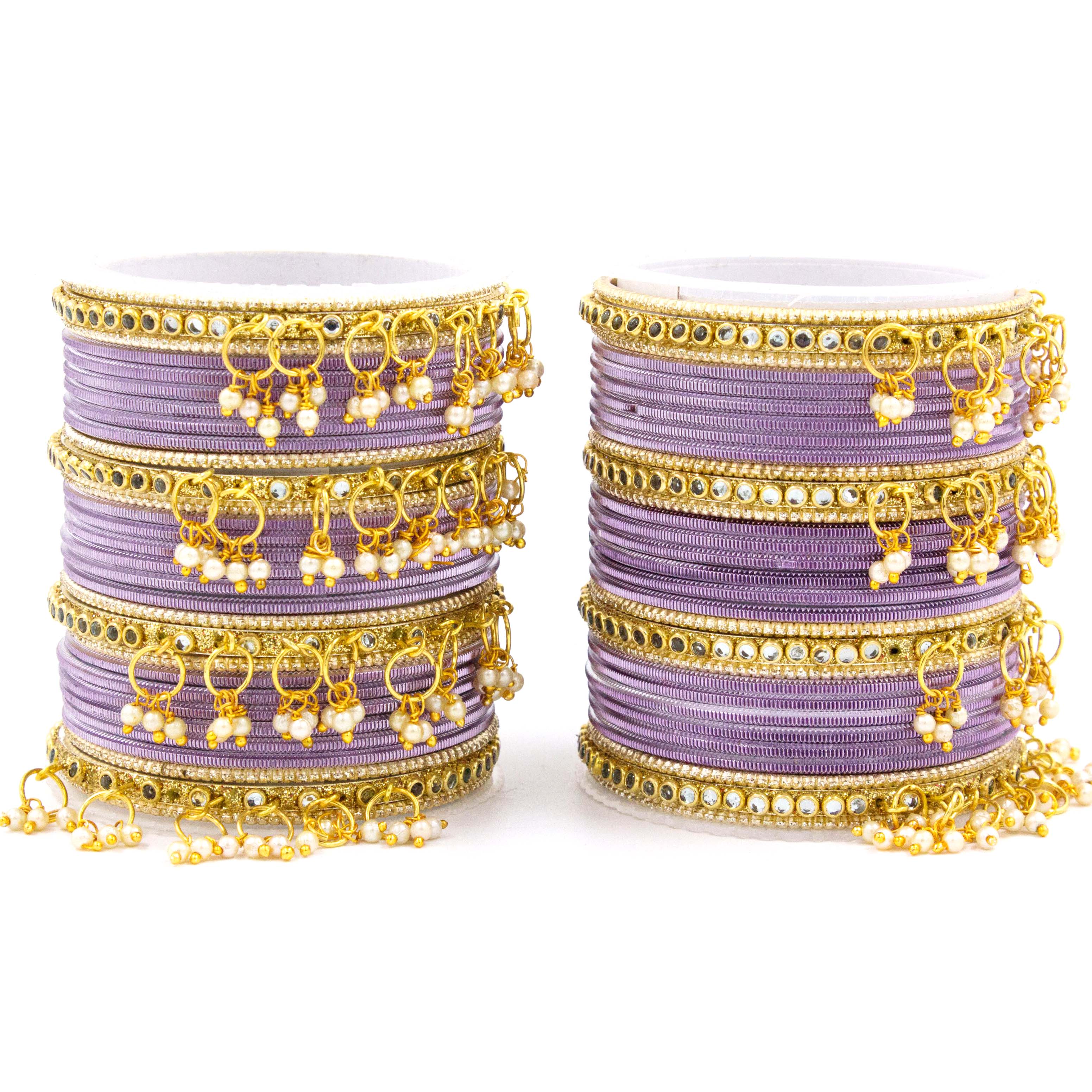 Shining Metal Bangle set with Jhumki for Both Hands by Leshya - Image 6