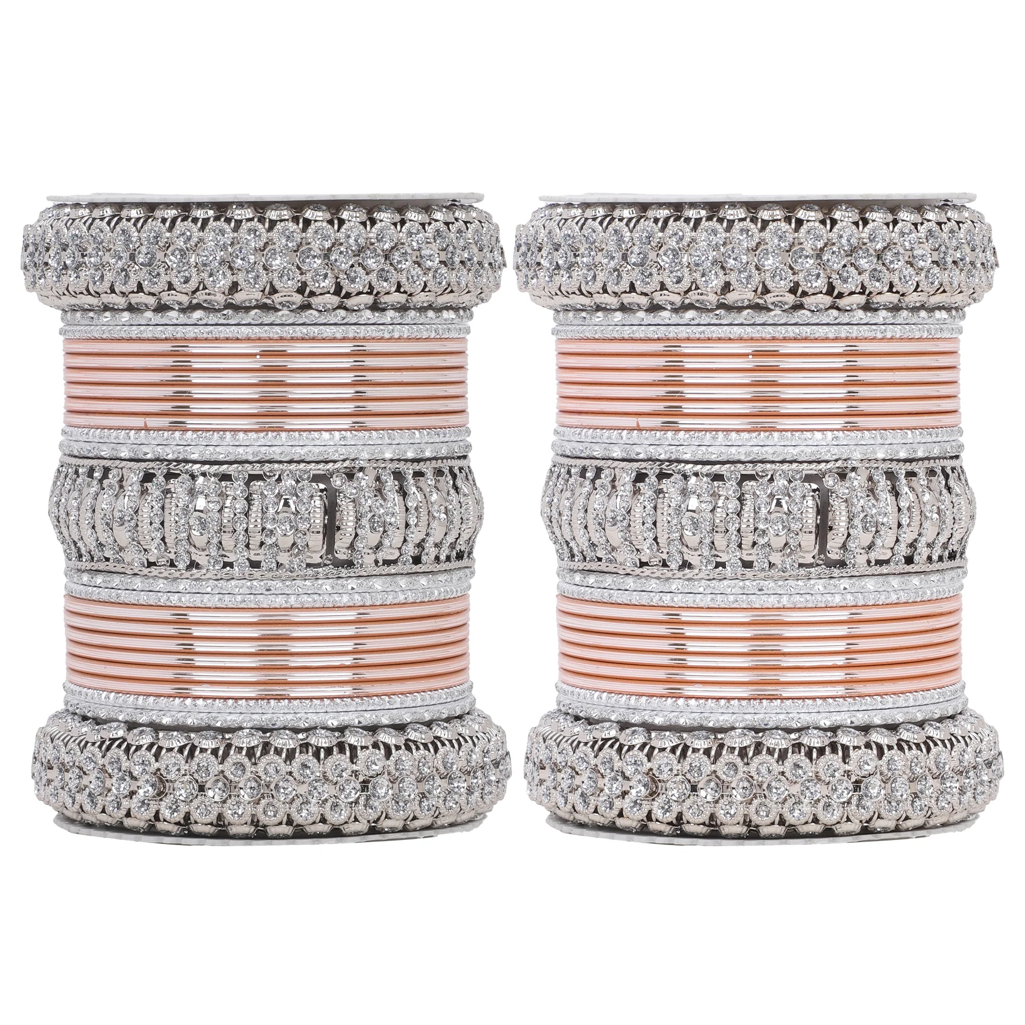 Silver Bridal Bangle set by Leshya - Image 10