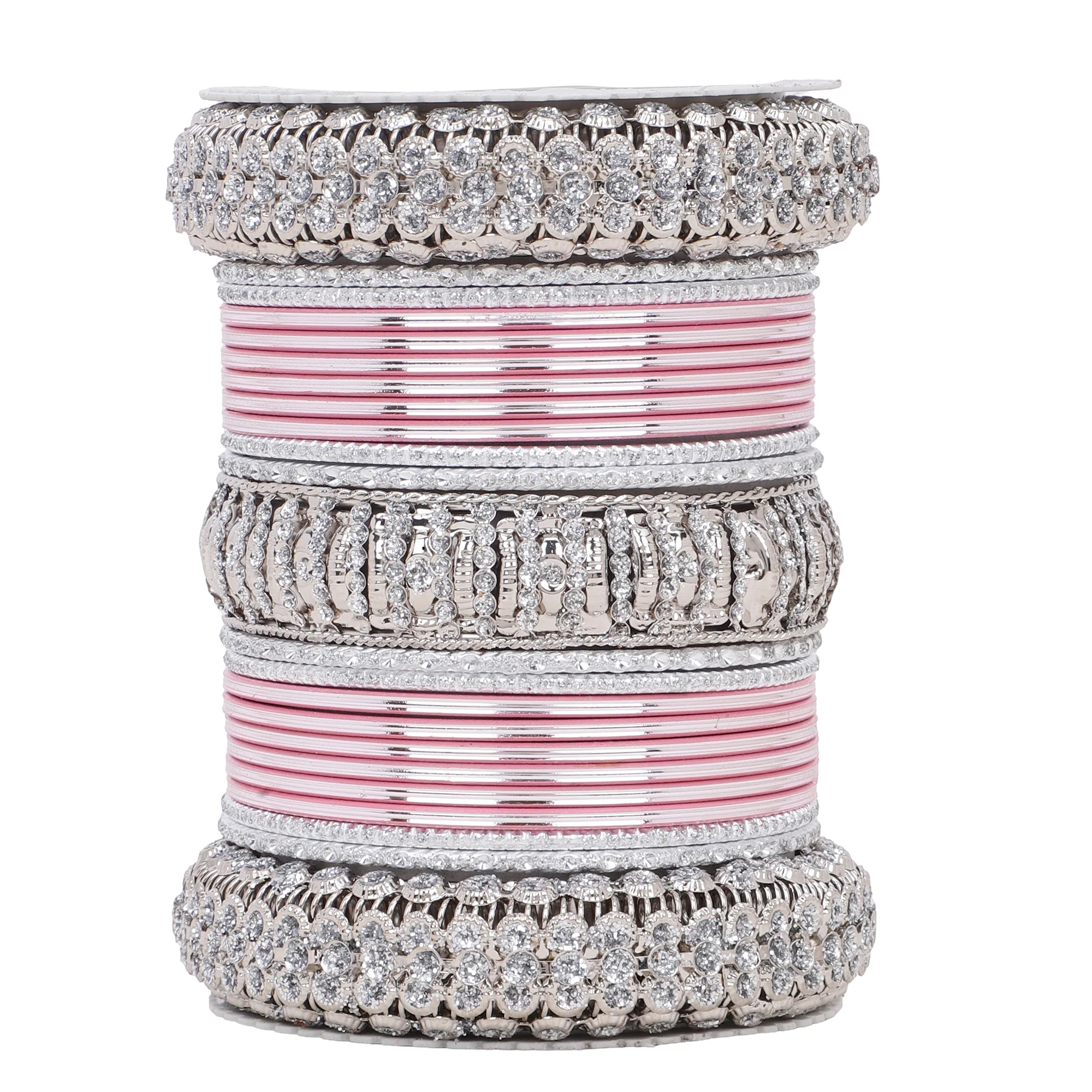 Silver Bridal Bangle set by Leshya - Image 14