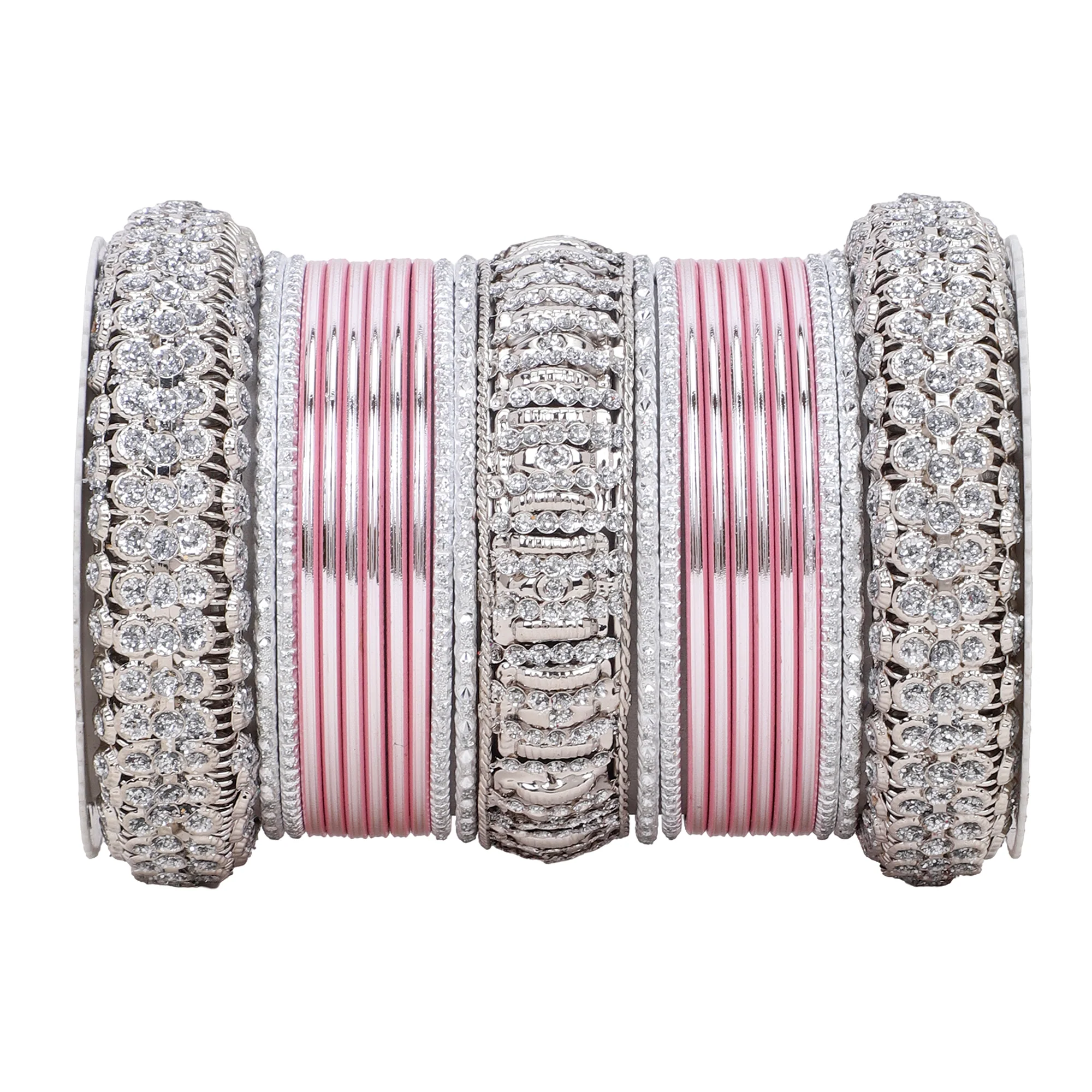 Silver Bridal Bangle set by Leshya - Image 15