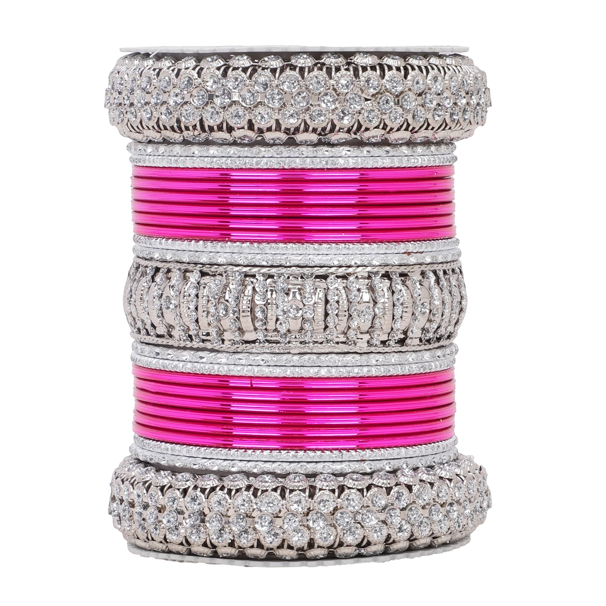 Silver Bridal Bangle set by Leshya - Image 17