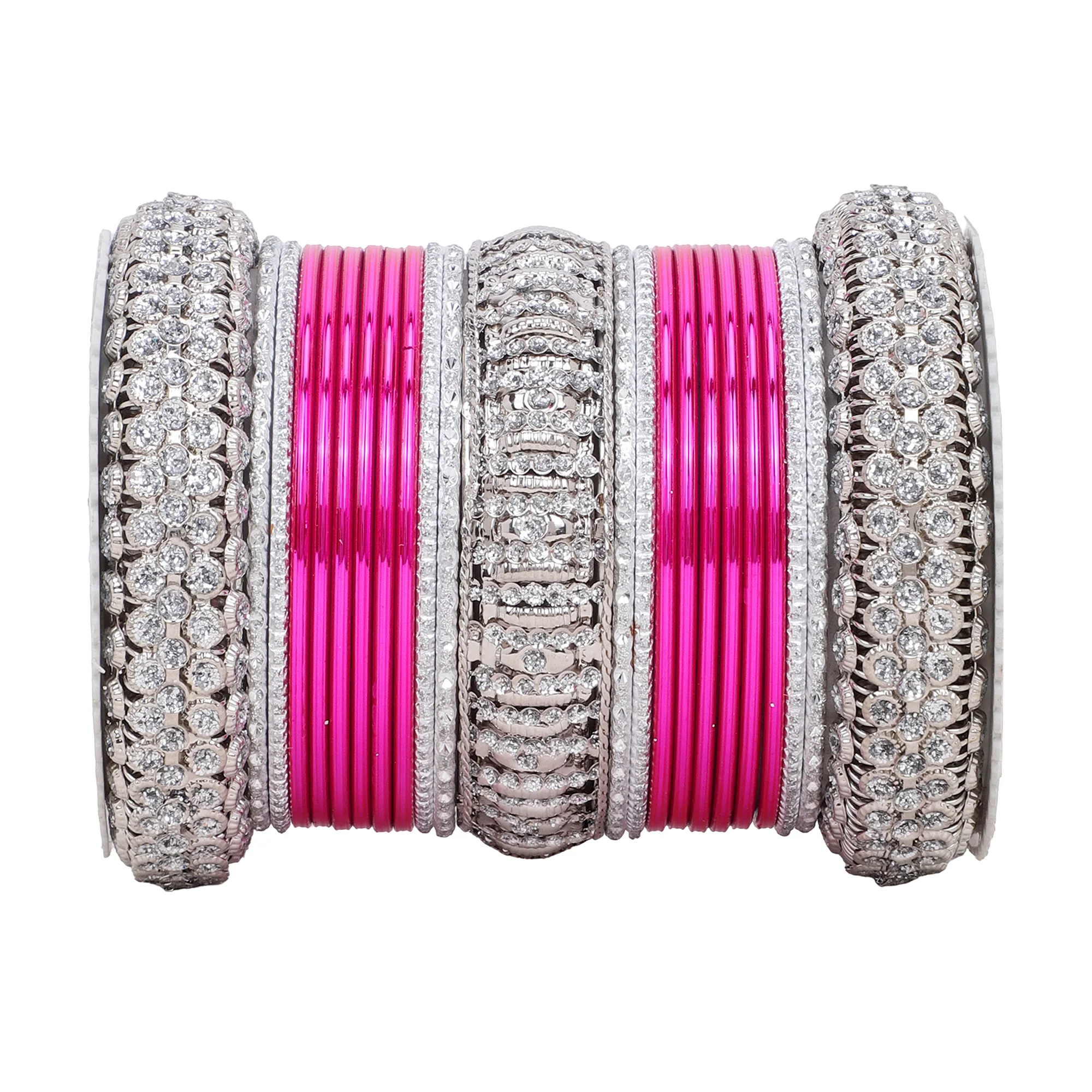 Silver Bridal Bangle set by Leshya - Image 18
