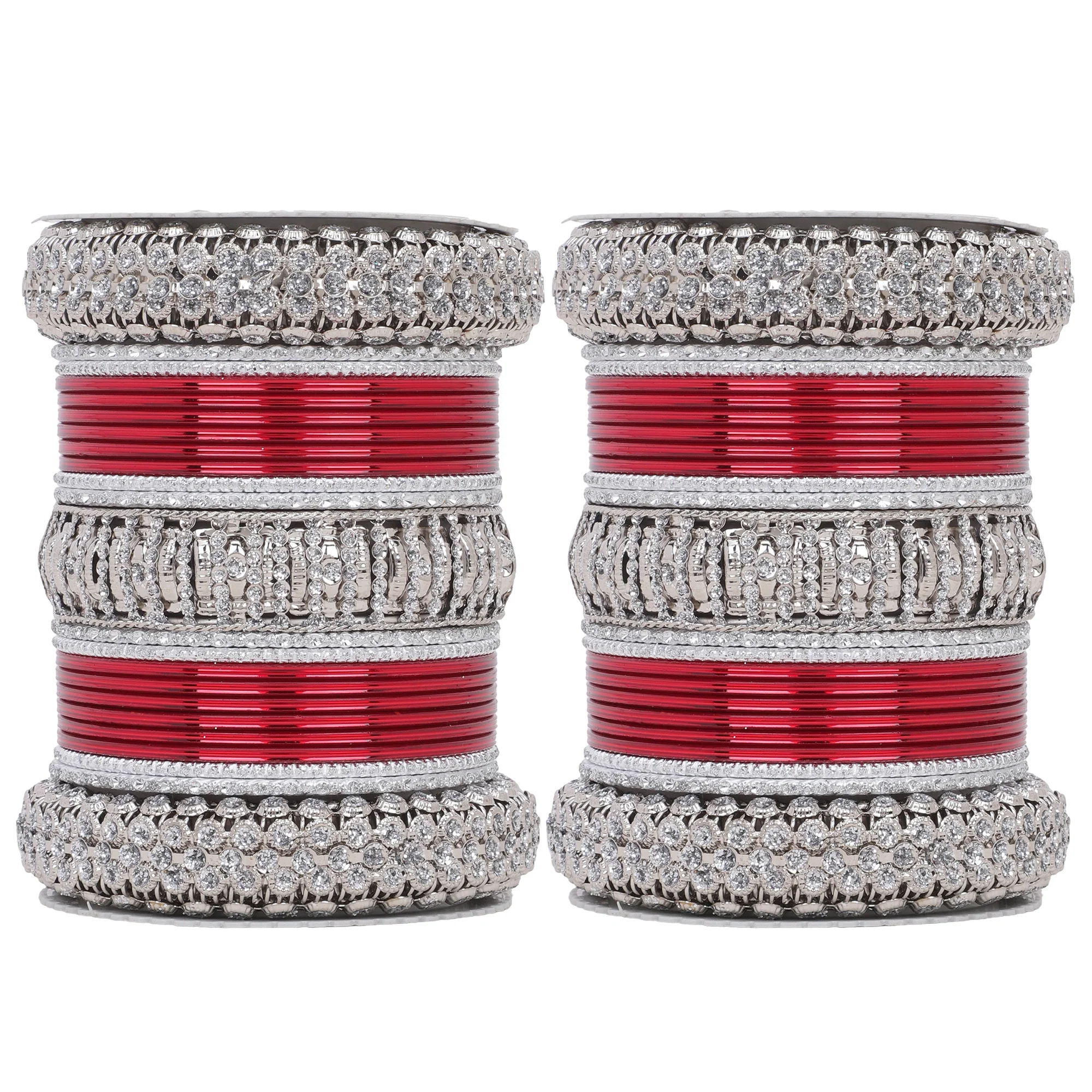 Silver Bridal Bangle set by Leshya - Image 19