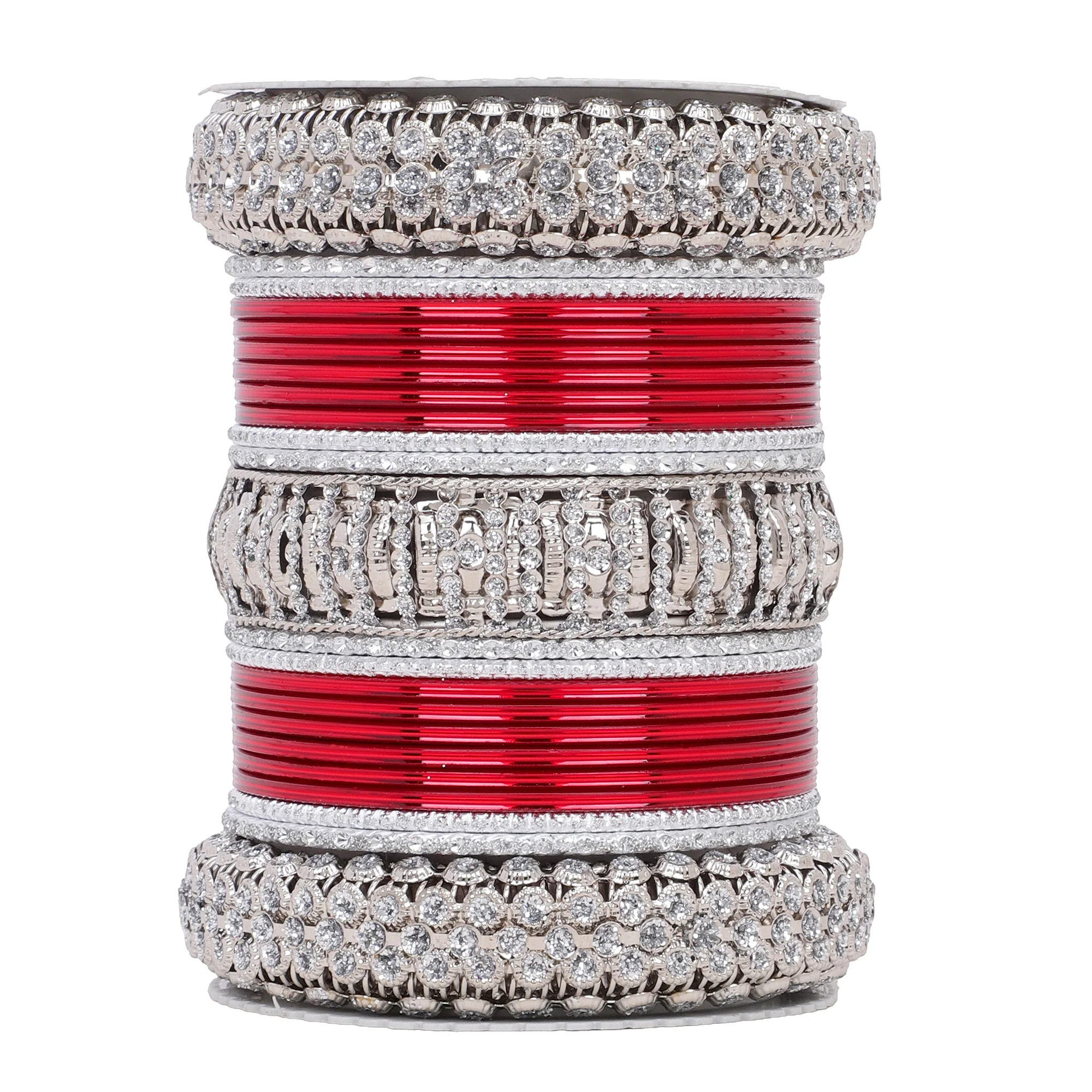 Silver Bridal Bangle set by Leshya - Image 20