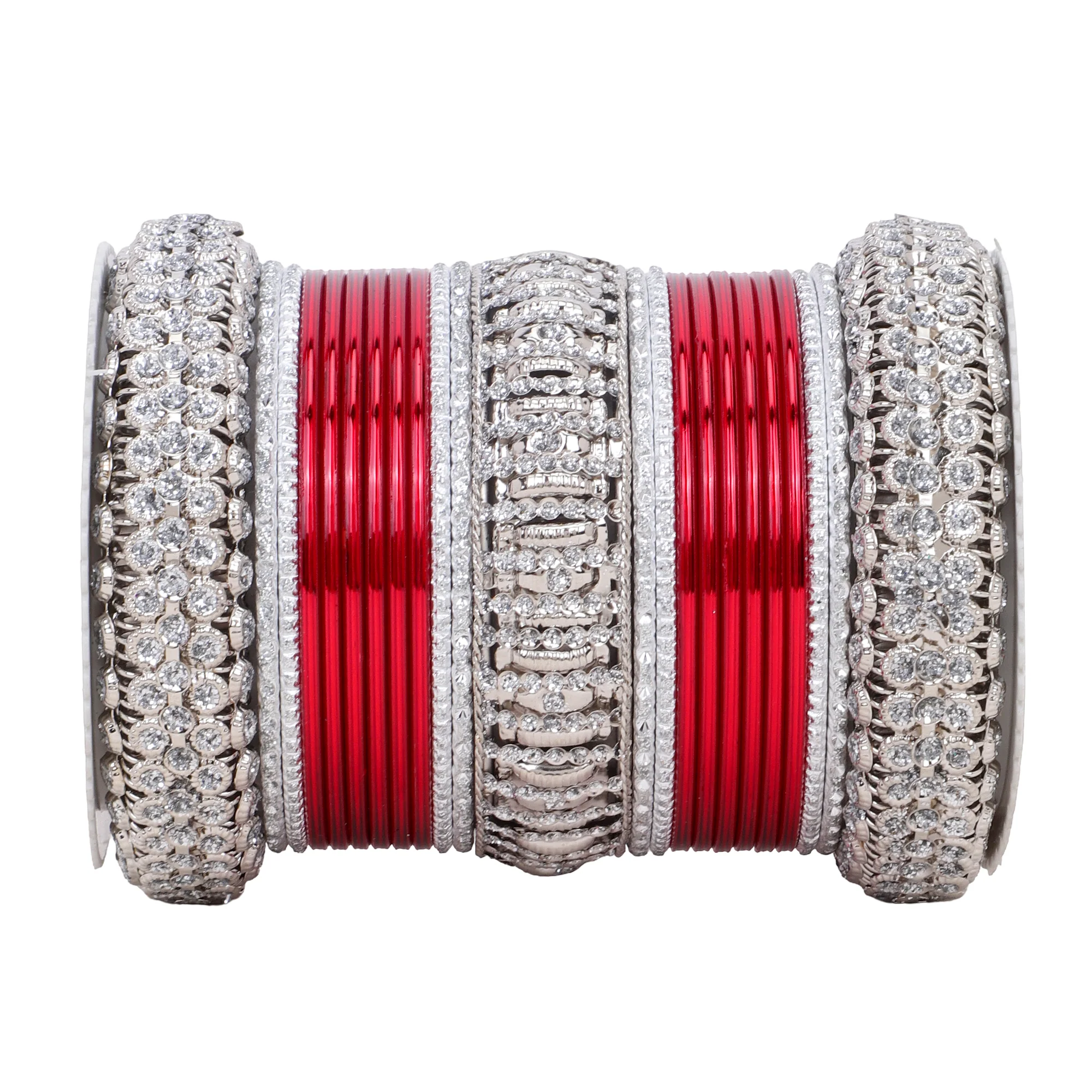 Silver Bridal Bangle set by Leshya - Image 21