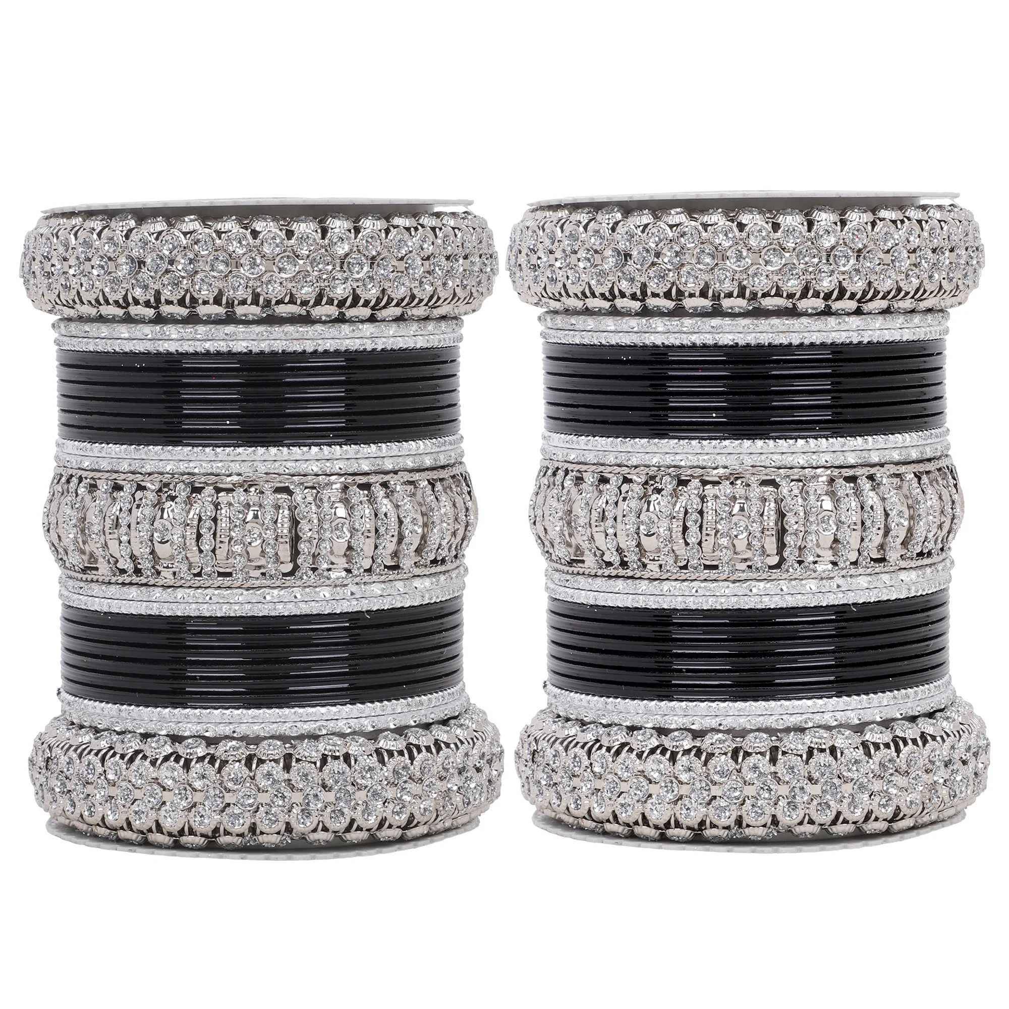 Silver Bridal Bangle set by Leshya - Image 4
