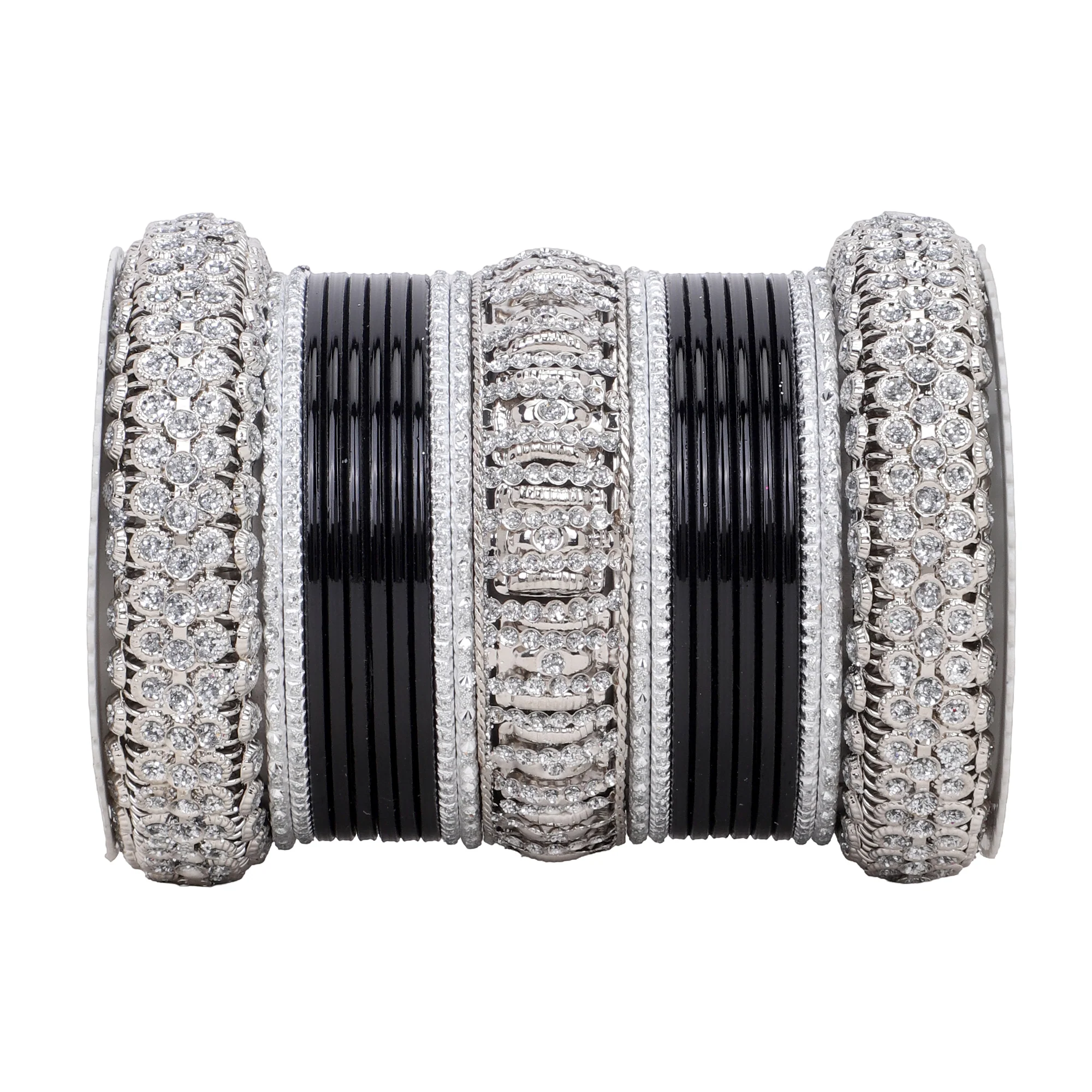 Silver Bridal Bangle set by Leshya - Image 6