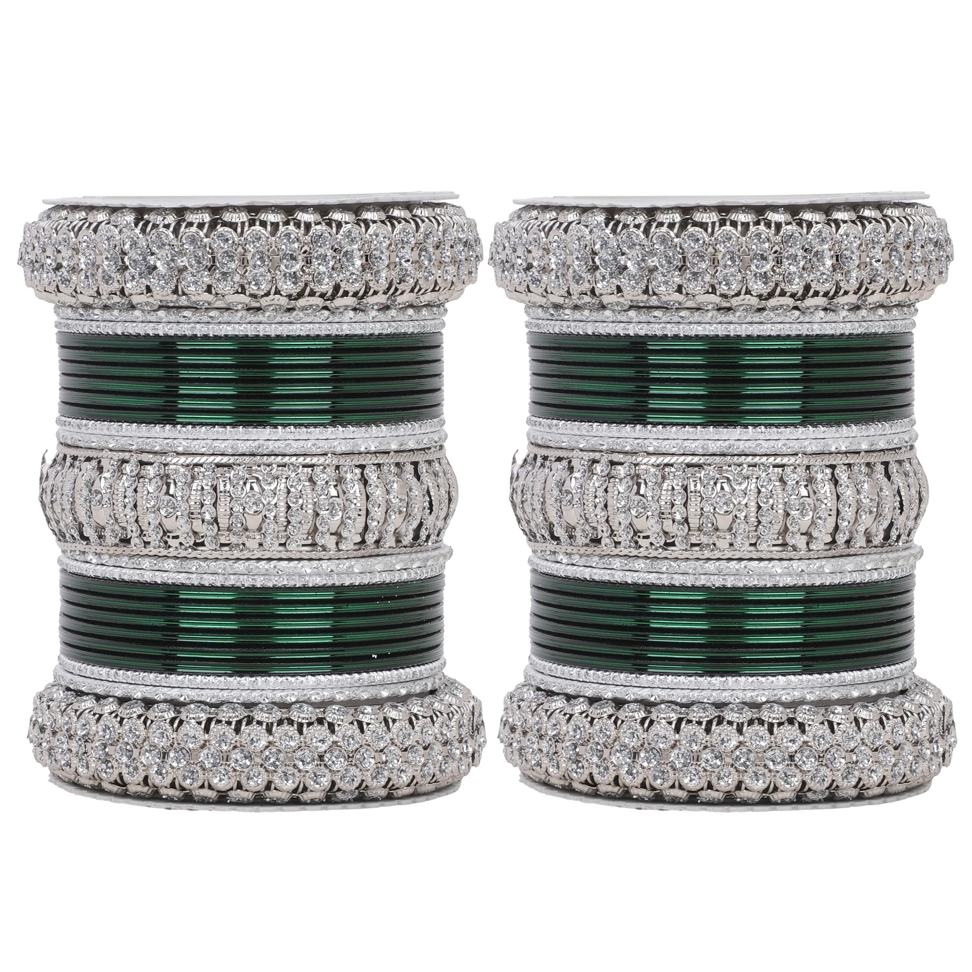 Silver Bridal Bangle set by Leshya - Image 7