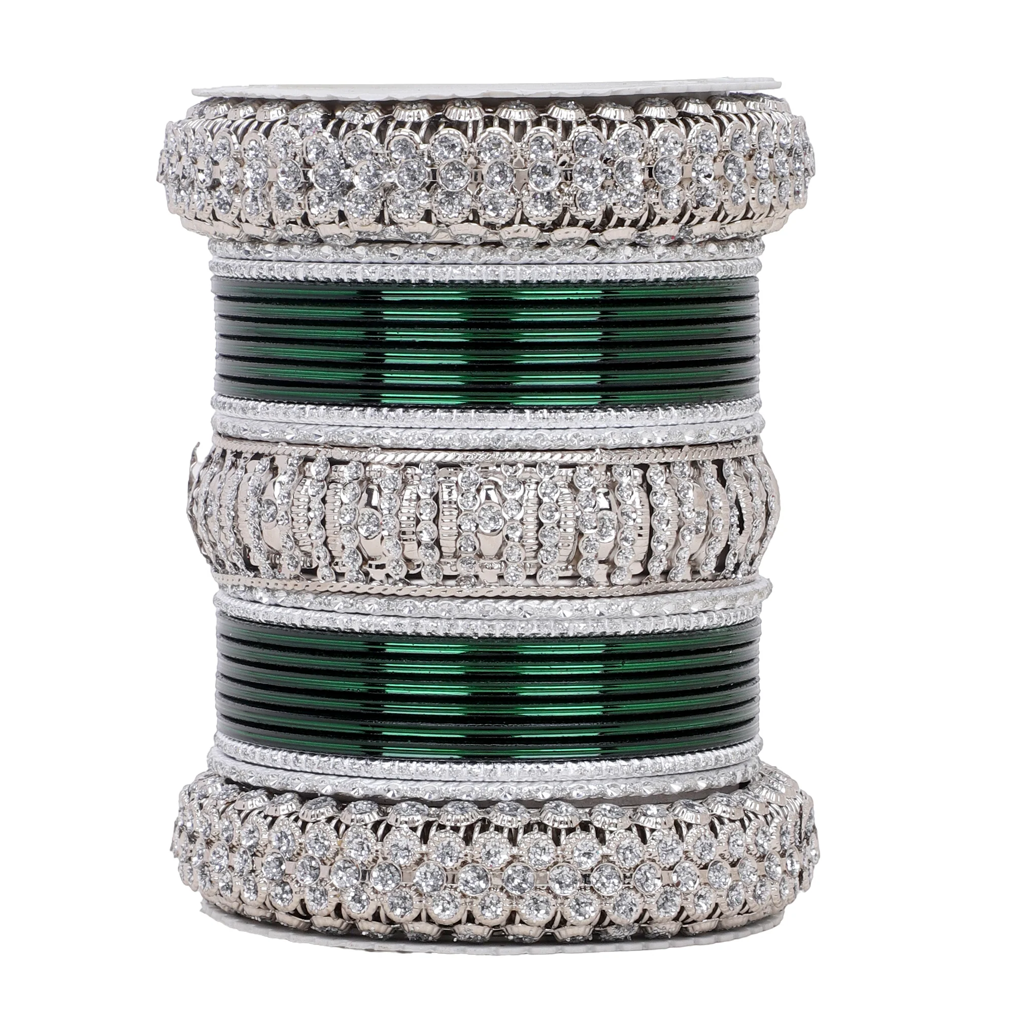 Silver Bridal Bangle set by Leshya - Image 8