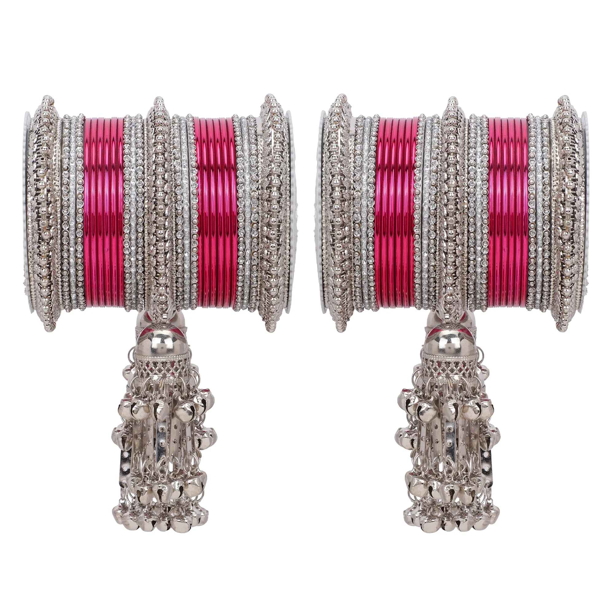 Silver Jhumki Bridal Bangle set by Leshya - Image 11
