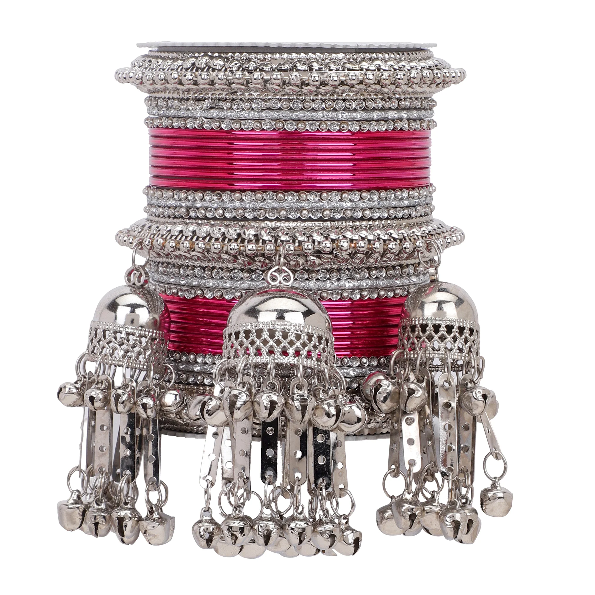 Silver Jhumki Bridal Bangle set by Leshya - Image 12
