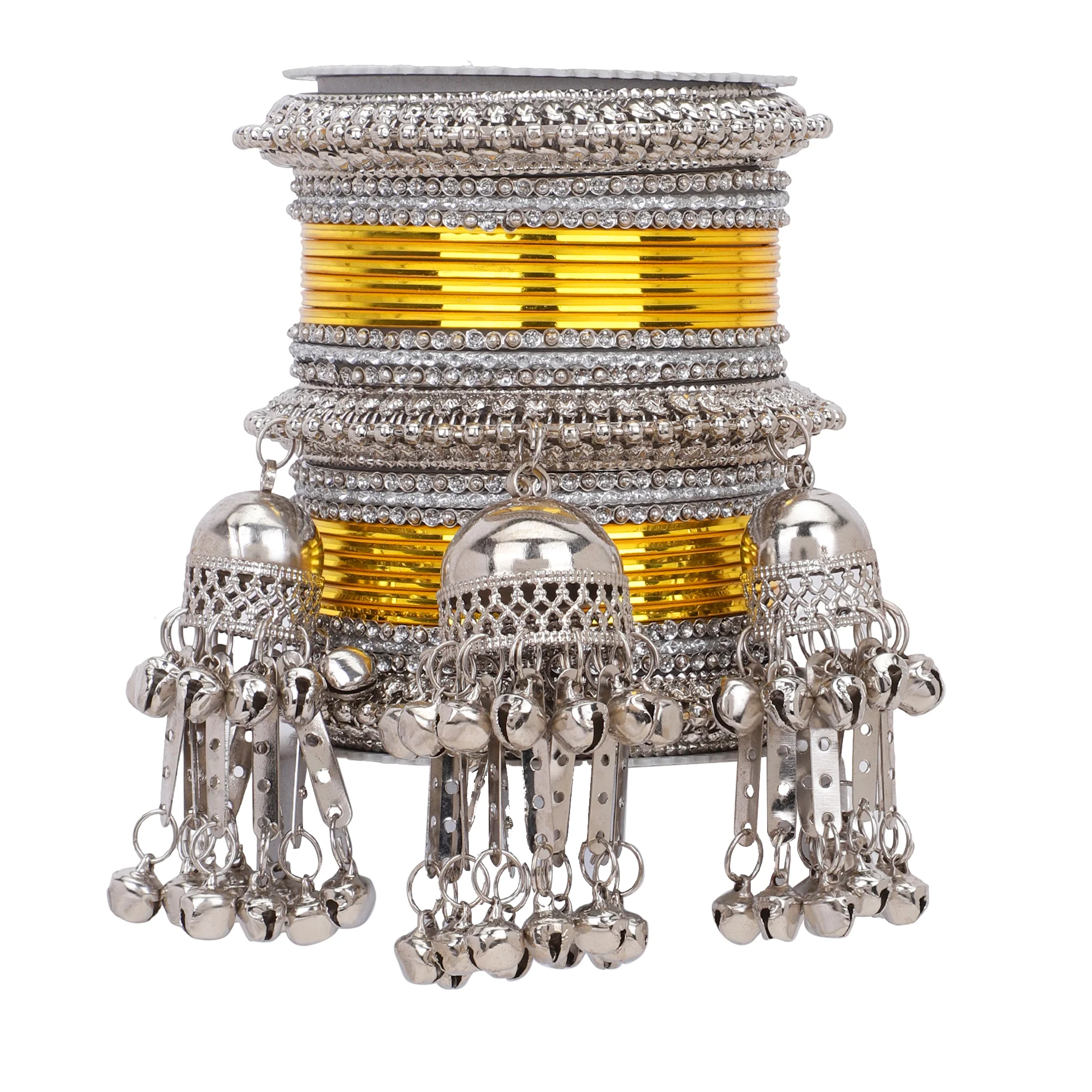 Silver Jhumki Bridal Bangle set by Leshya - Image 14