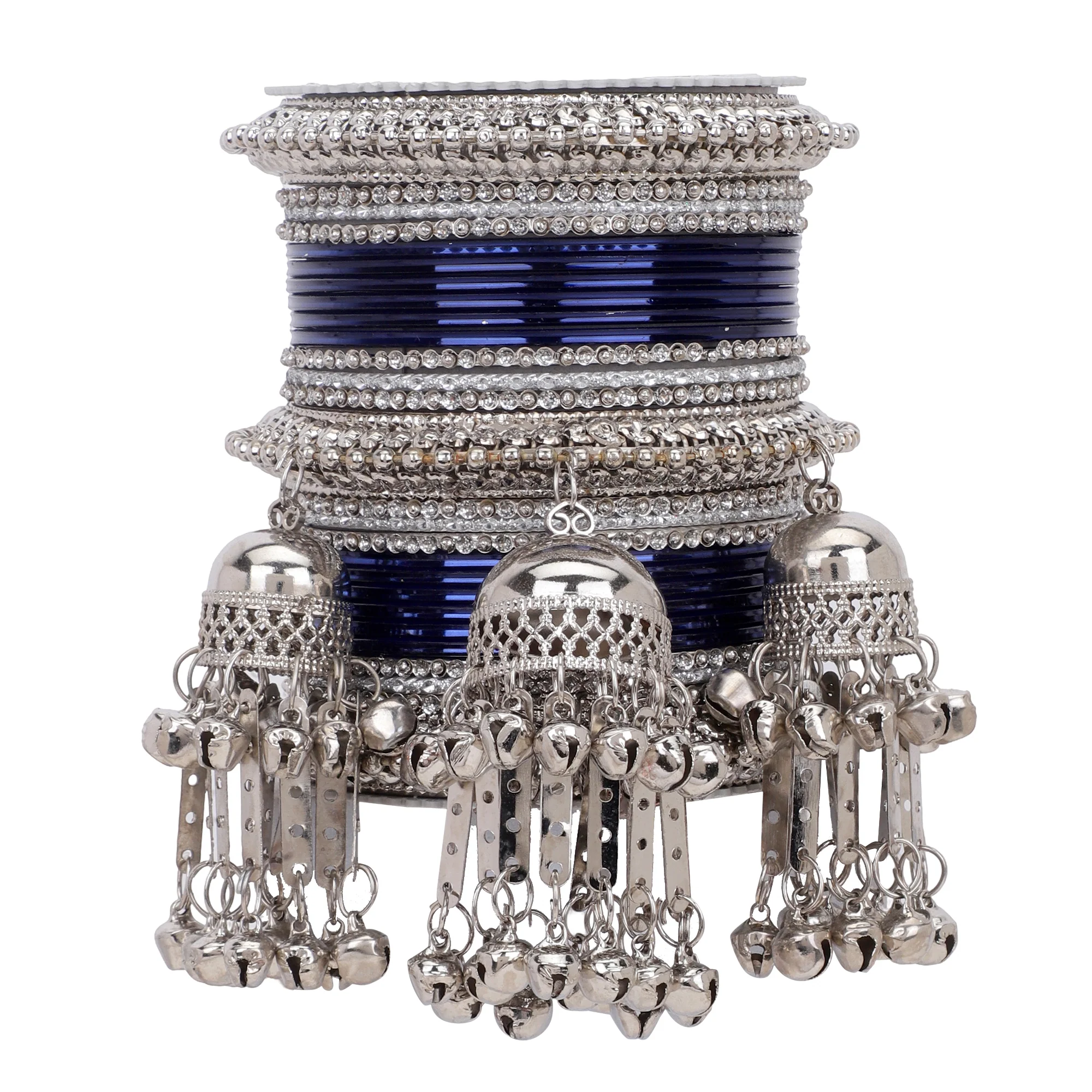 Silver Jhumki Bridal Bangle set by Leshya - Image 5